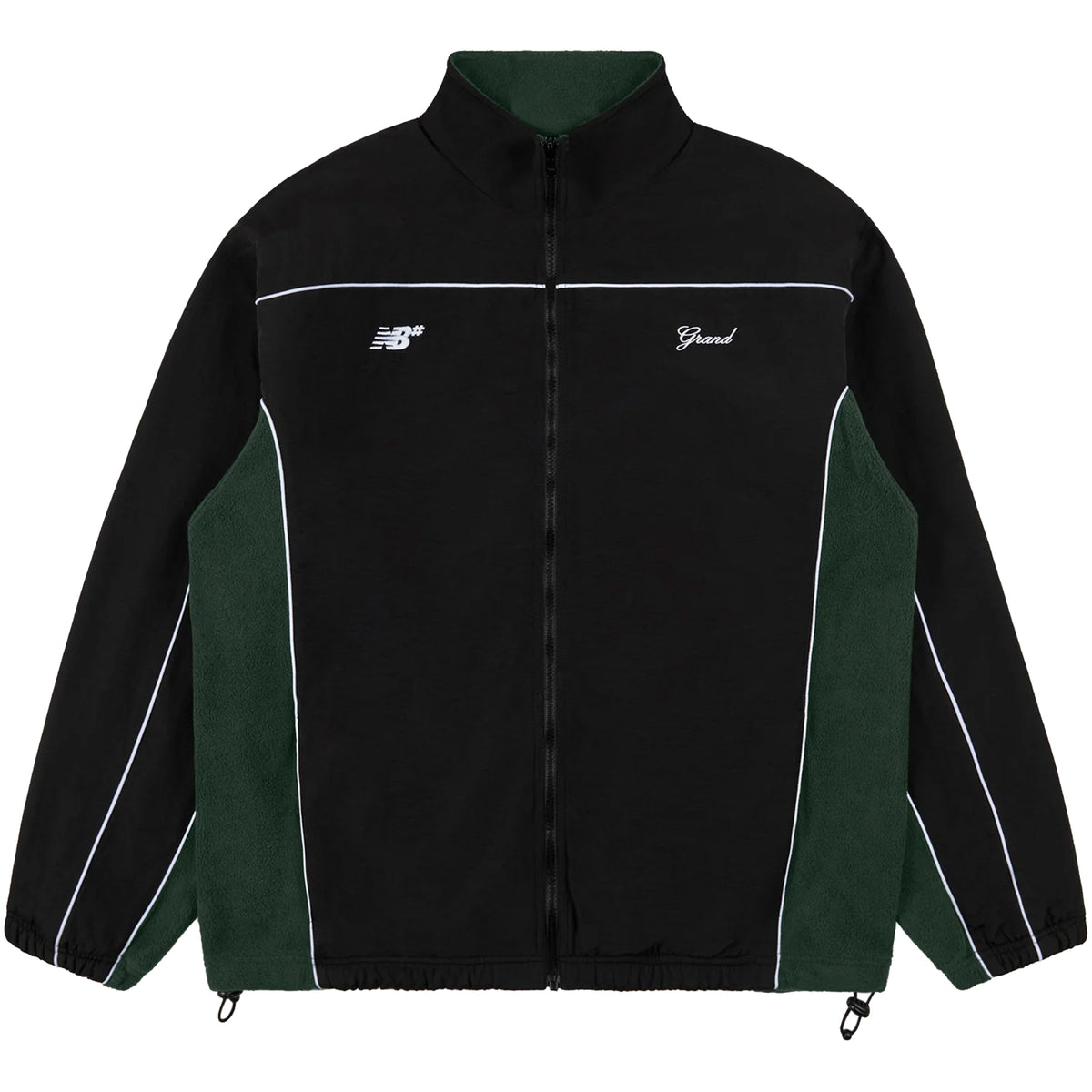 Grand Collection x New Balance Numeric Polar Fleece Lined Nylon Jacket Black/Forest