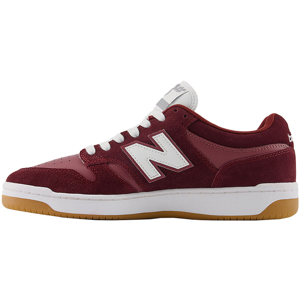 New Balance Numeric 480 Shoes Burgundy/White