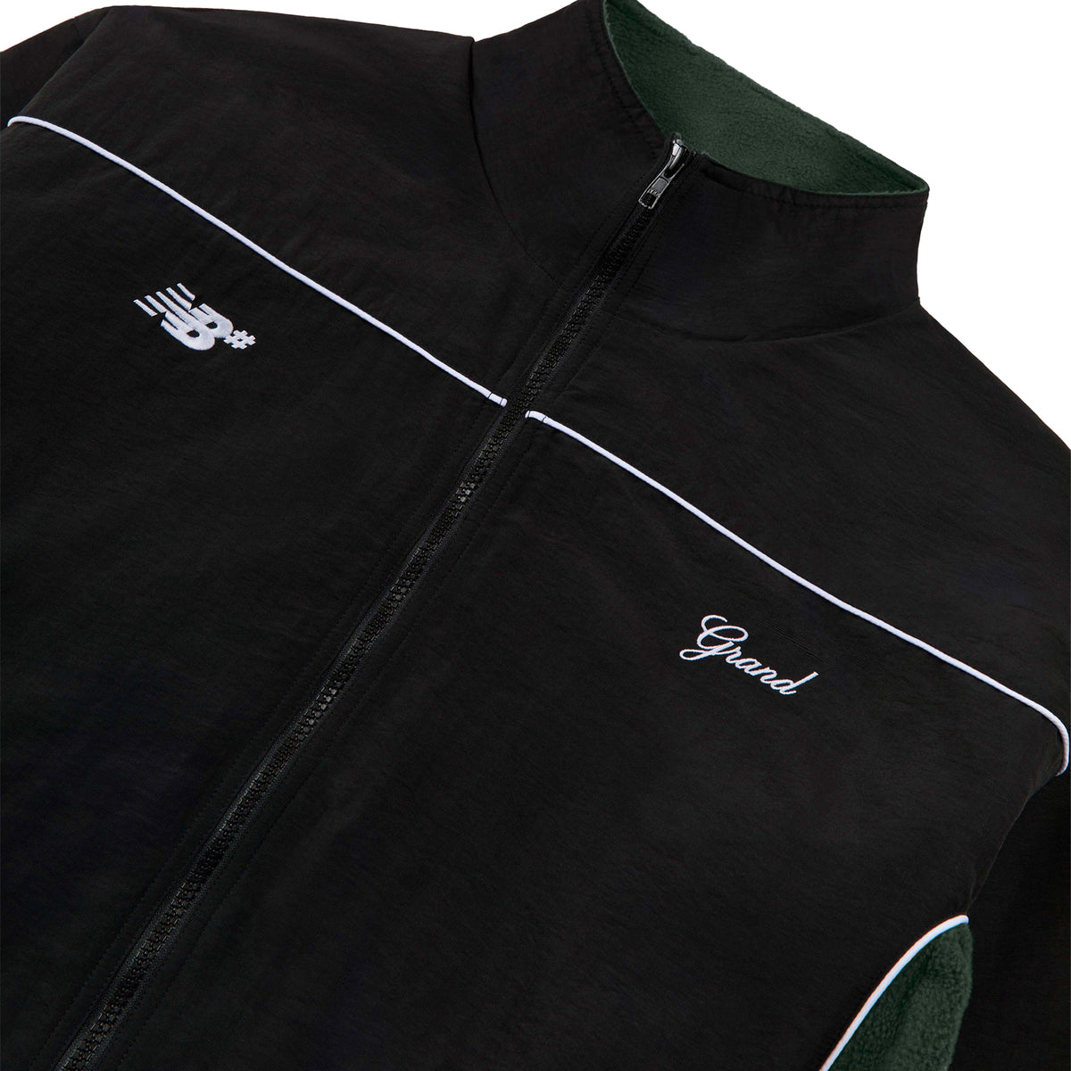 Grand Collection x New Balance Numeric Polar Fleece Lined Nylon Jacket Black/Forest