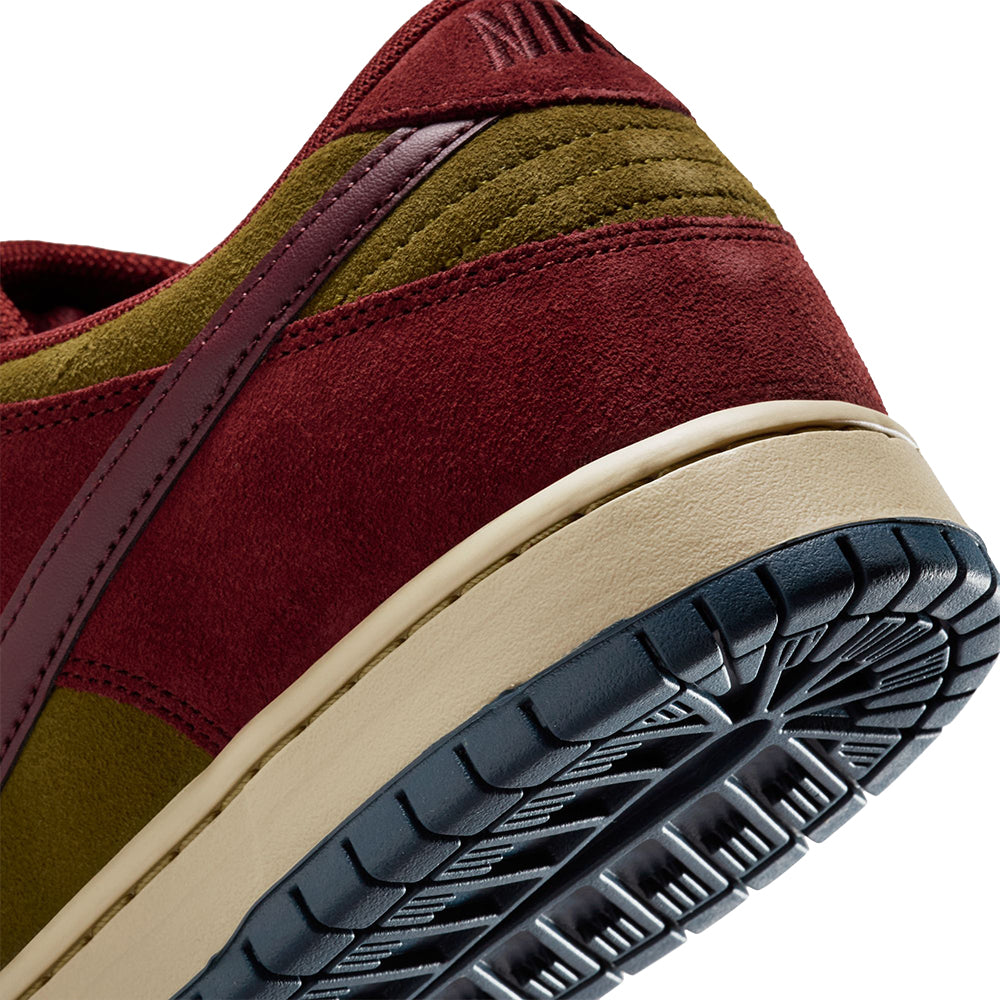 Nike SB Dunk Low Pro Shoes Dark Team Red/Burgundy Crush-Olive Flak