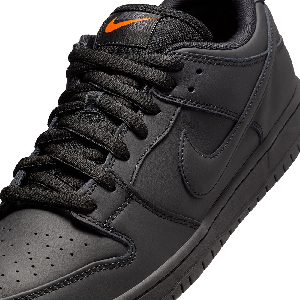 Nike SB Orange Label Dunk Low Pro ISO Shoes Black/Black-Black-Black