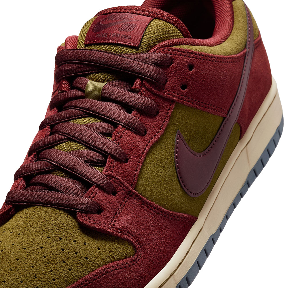 Nike SB Dunk Low Pro Shoes Dark Team Red/Burgundy Crush-Olive Flak