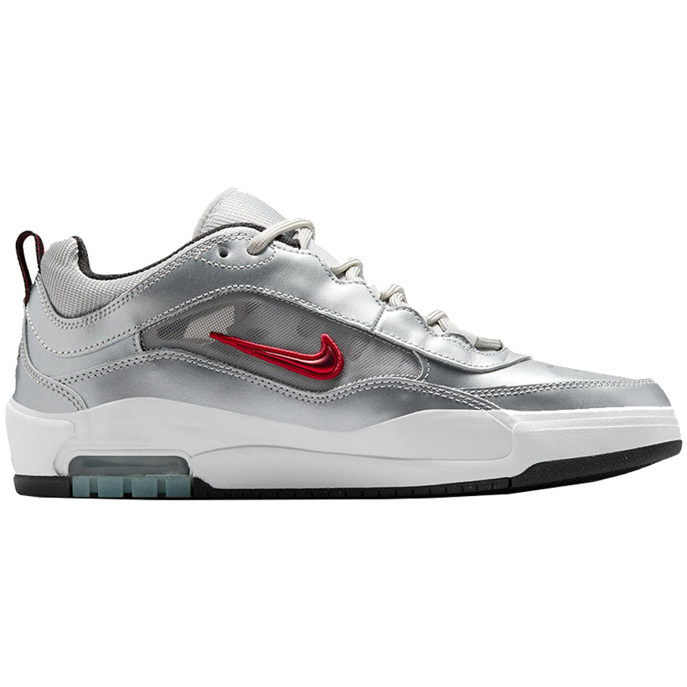 Nike SB Air Max Ishod Premium Shoes Metallic Silver/Varsity Red