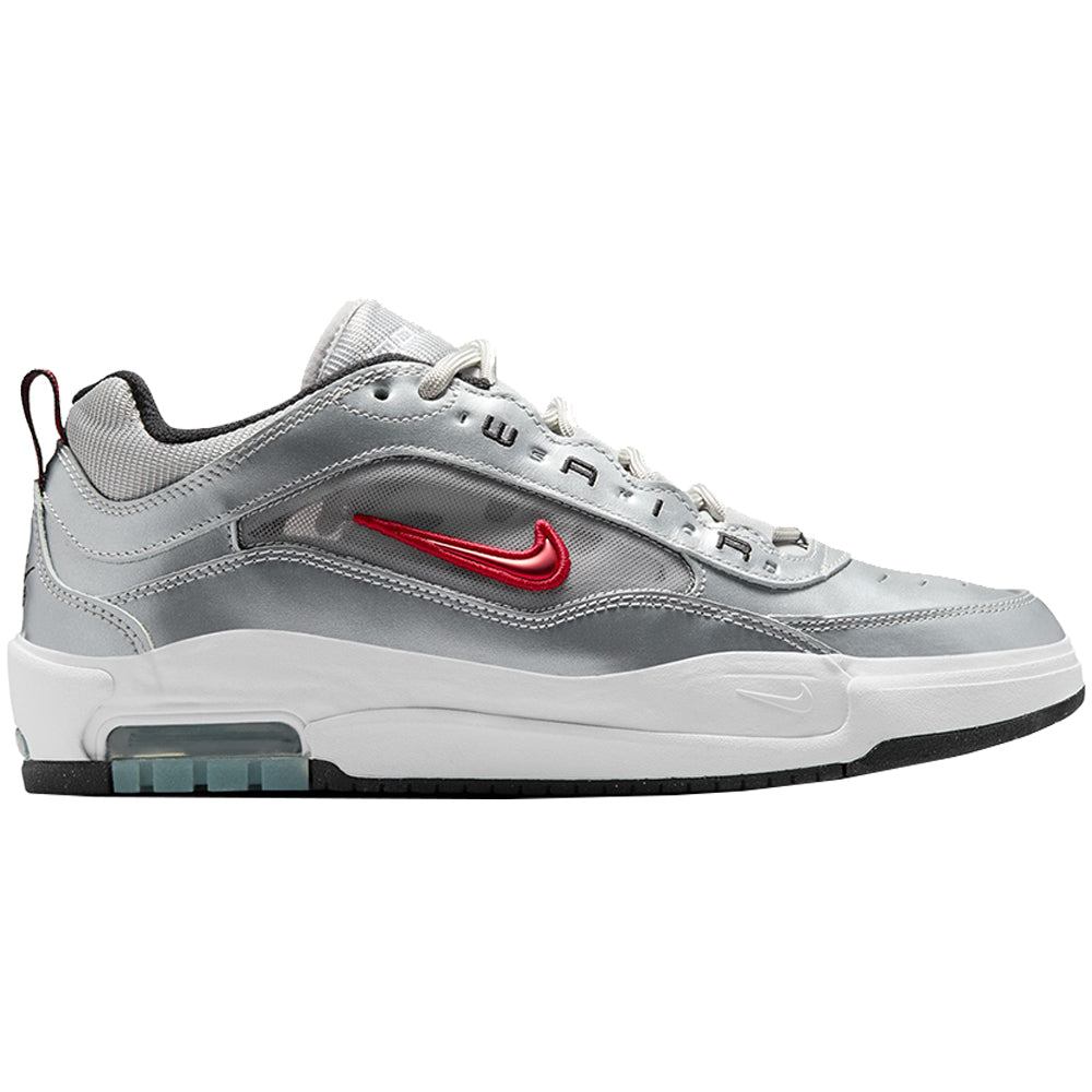 Nike SB Air Max Ishod Premium Shoes Metallic Silver/Varsity Red