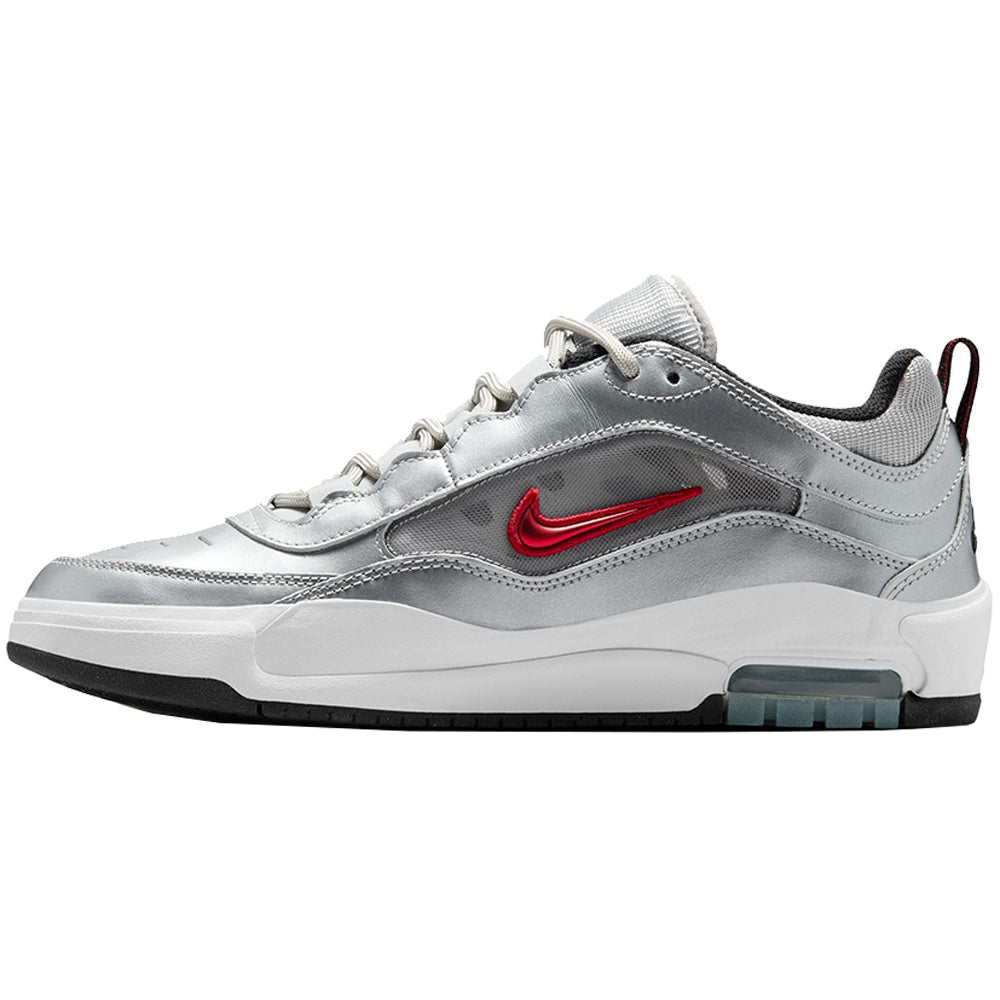 Nike SB Air Max Ishod Premium Shoes Metallic Silver/Varsity Red