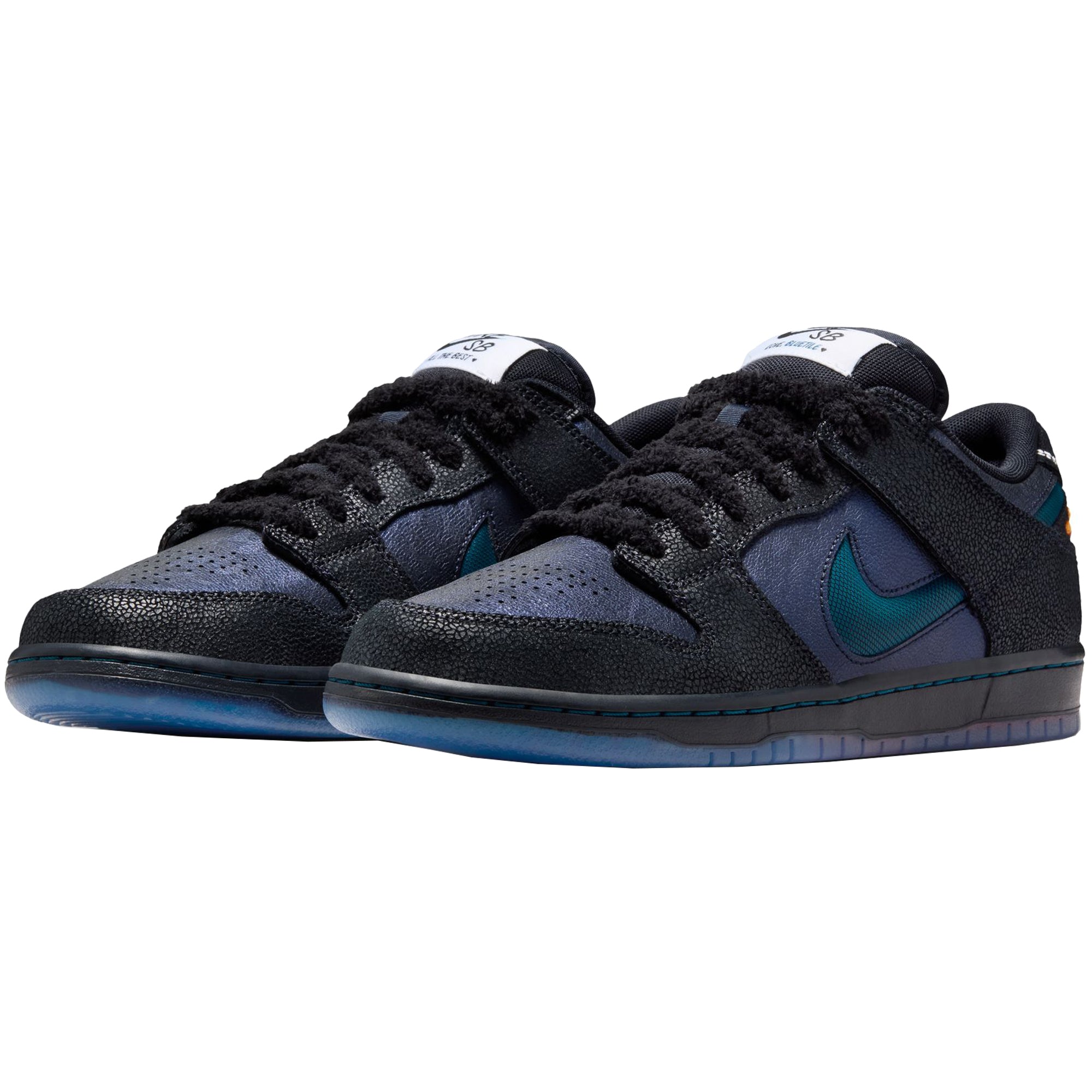 Nike SB x Bluetile Dunk Low Pro QS Shoes Black/Marina-White-Campfire Orange