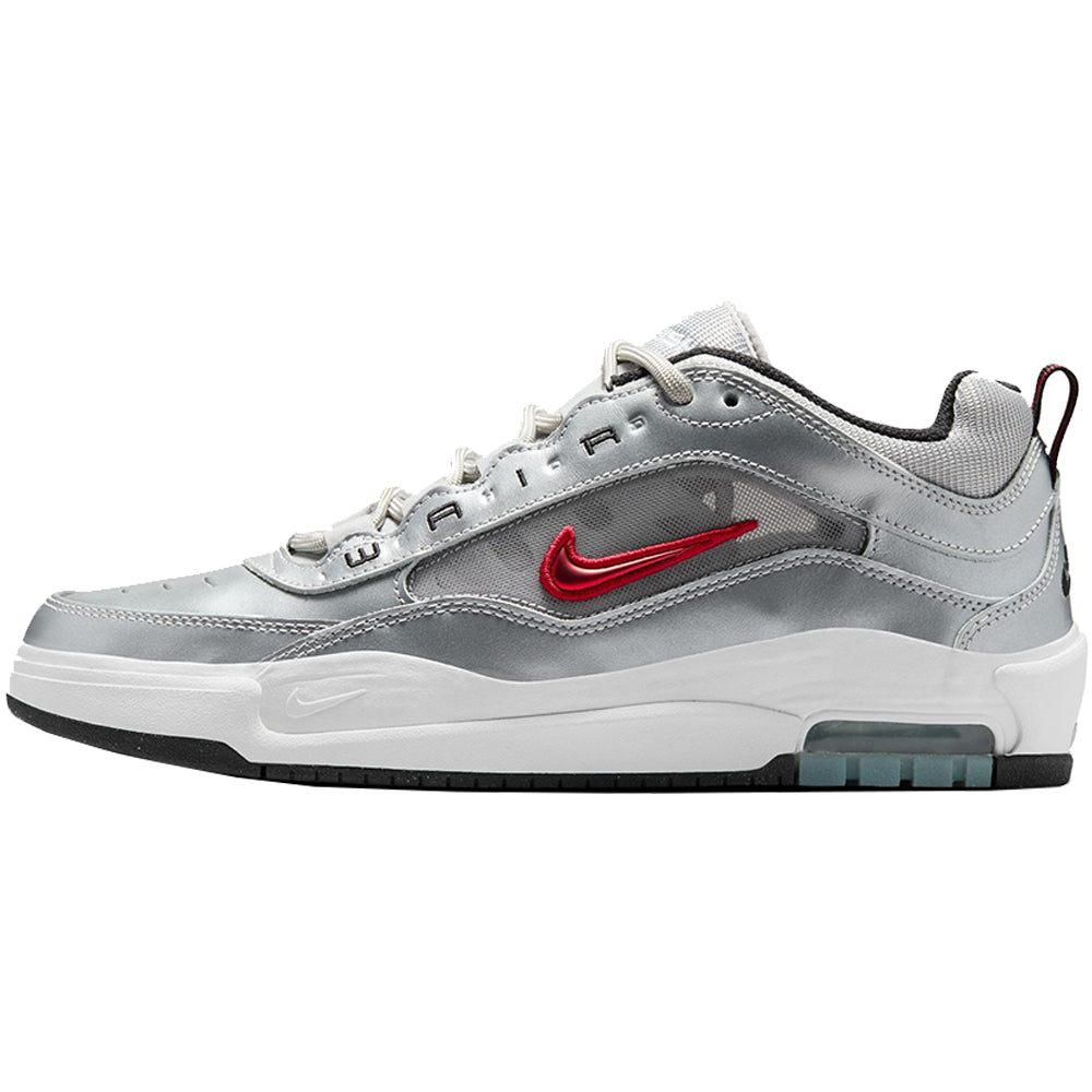 Nike SB Air Max Ishod Premium Shoes Metallic Silver/Varsity Red