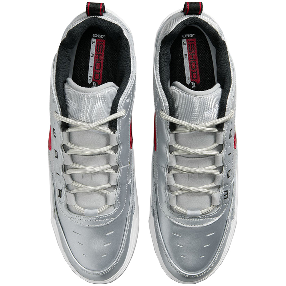 Nike SB Air Max Ishod Premium Shoes Metallic Silver/Varsity Red