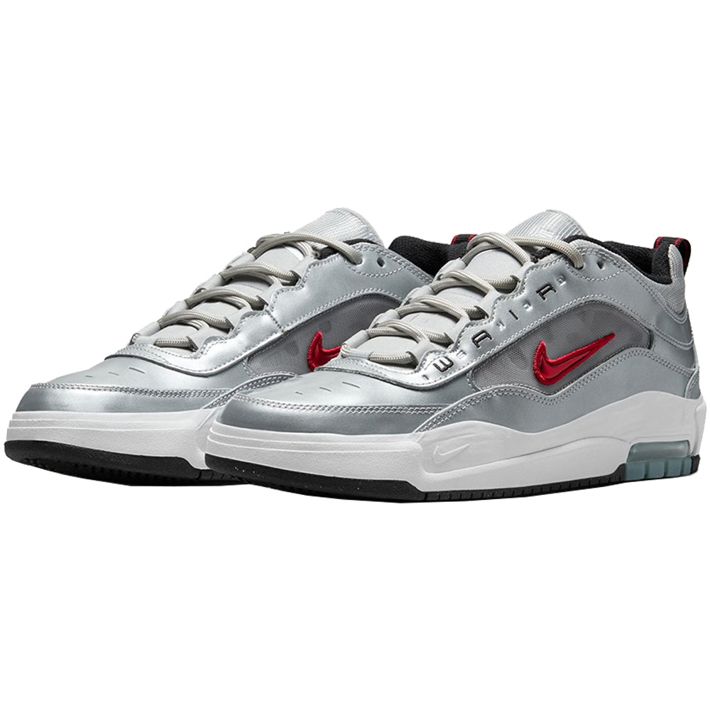 Nike SB Air Max Ishod Premium Shoes Metallic Silver/Varsity Red
