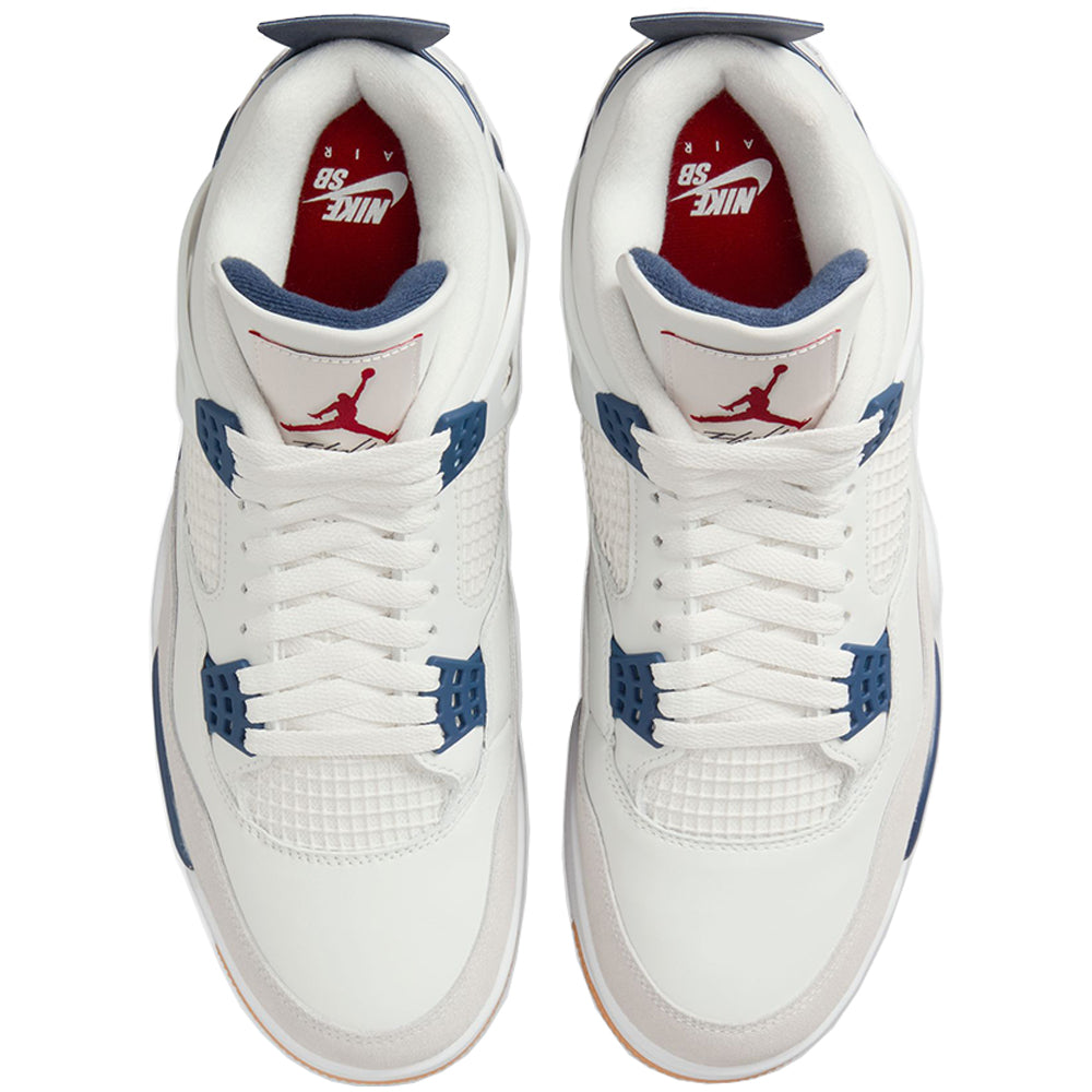 Nike SB x Air Jordan 4 Shoes Summit White/White-Navy-Neutral Grey