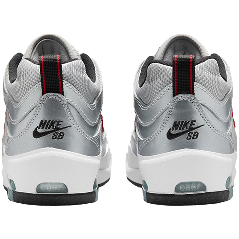 Nike SB Air Max Ishod Premium Shoes Metallic Silver/Varsity Red