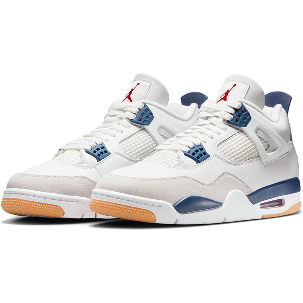 Nike SB x Air Jordan 4 Shoes Summit White/White-Navy-Neutral Grey