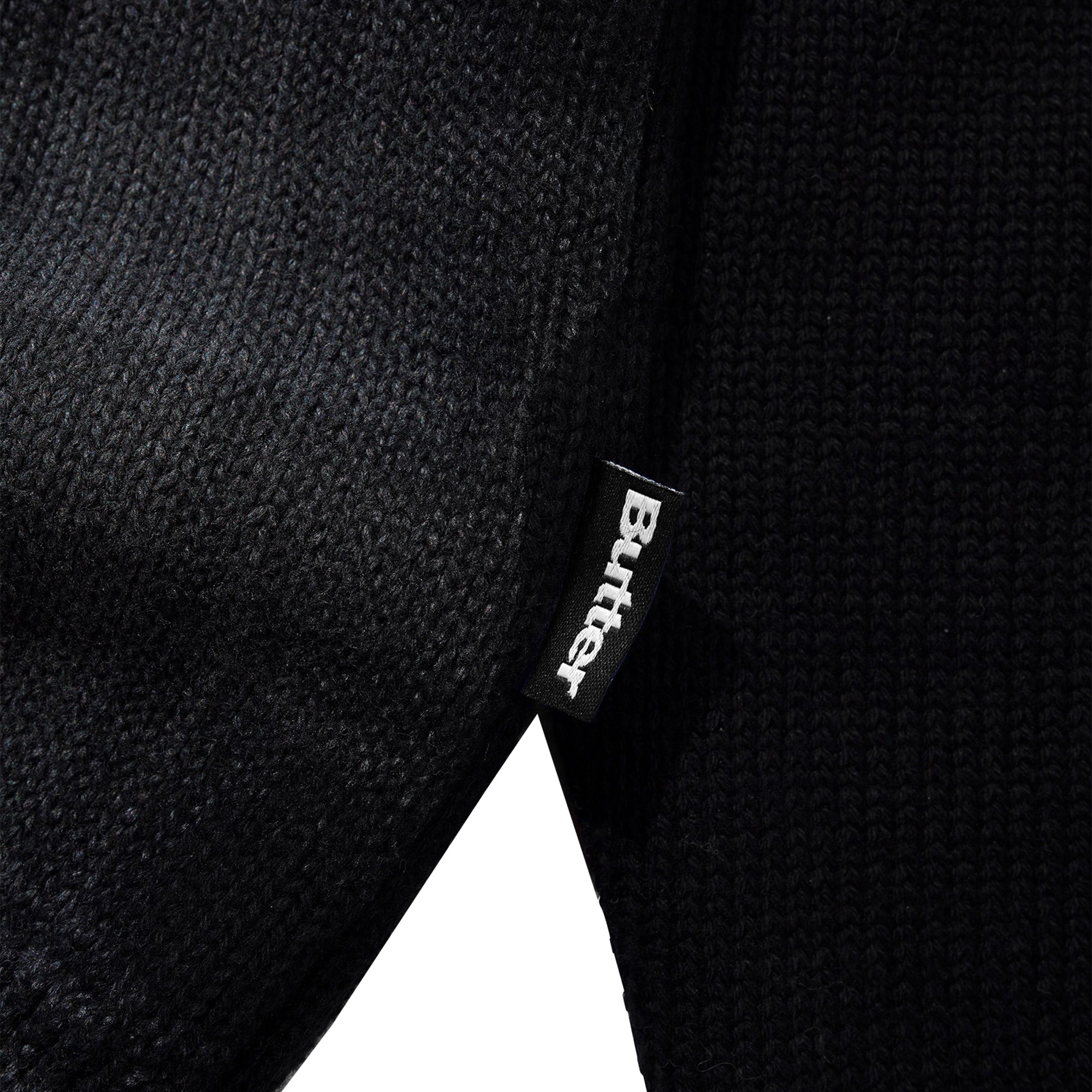 Butter Goods Mustang Zip-Thru Knit Sweater Black