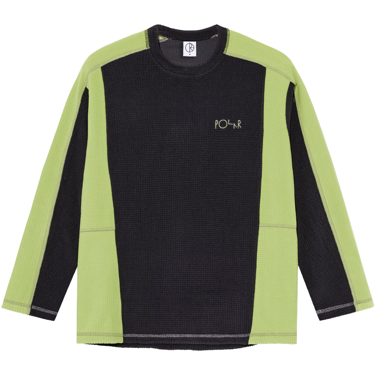 Polar Skate Co Grid Fleece Sweater Black/Chartreuse