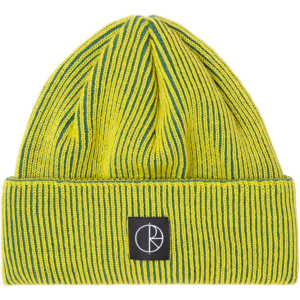 Polar Skate Co Lines Merino Beanie Chartreuse/Army Green