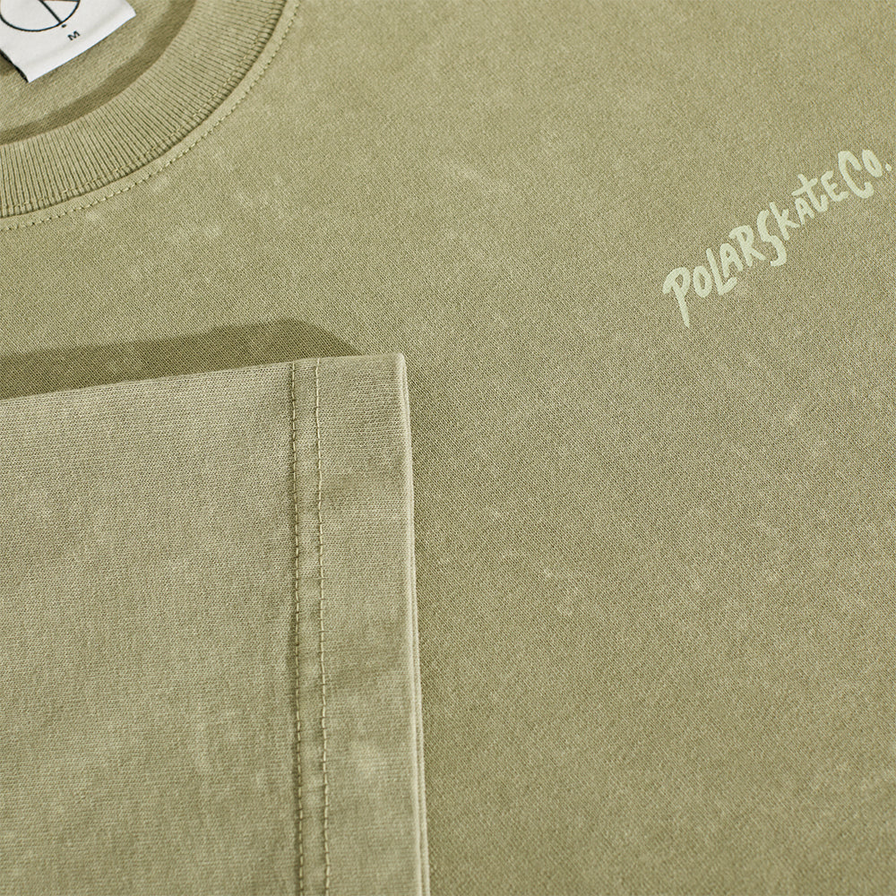 Polar Skate Co Surf Logo Acid Tee Light Green