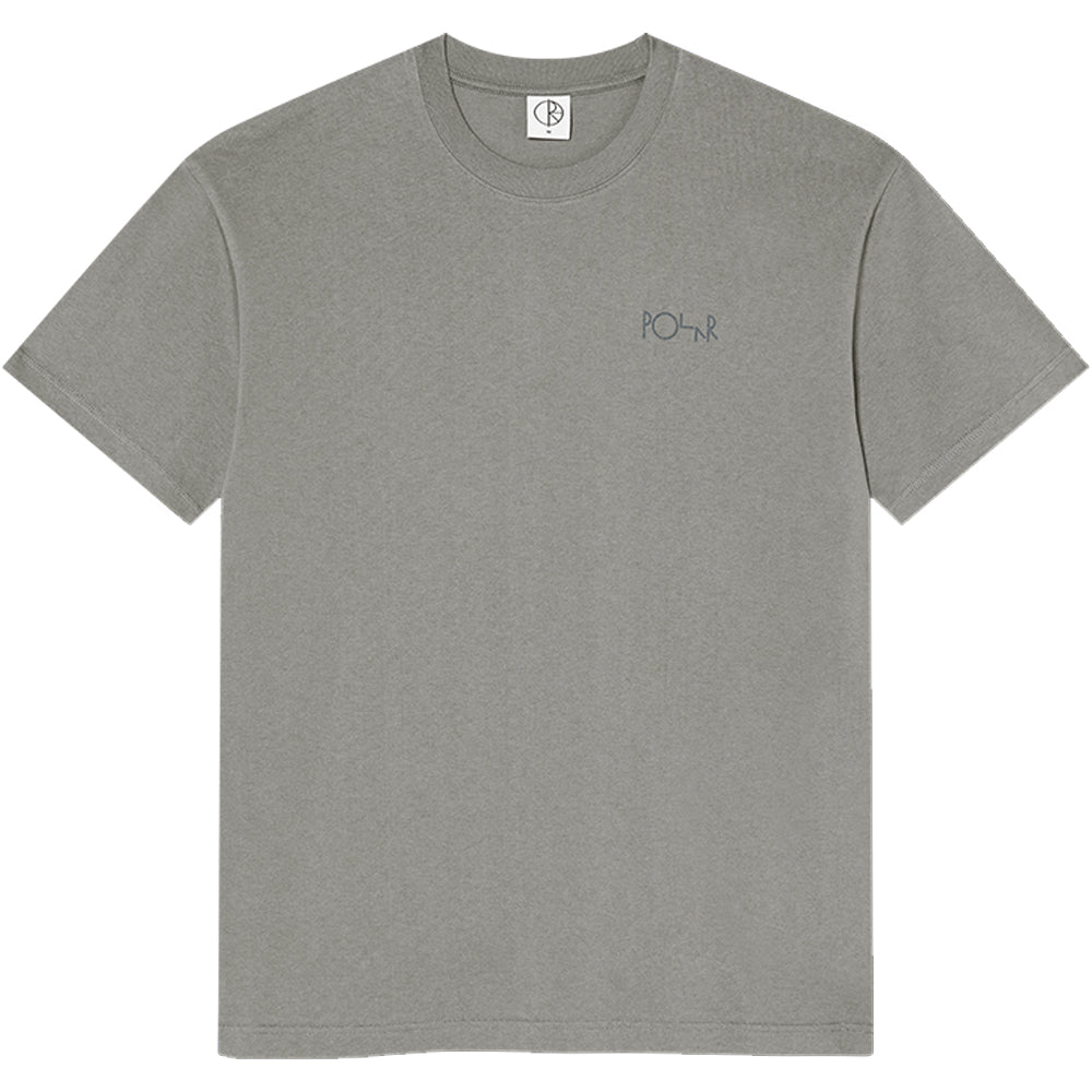 Polar Skate Co Stroke Logo Contrast Tee Grey