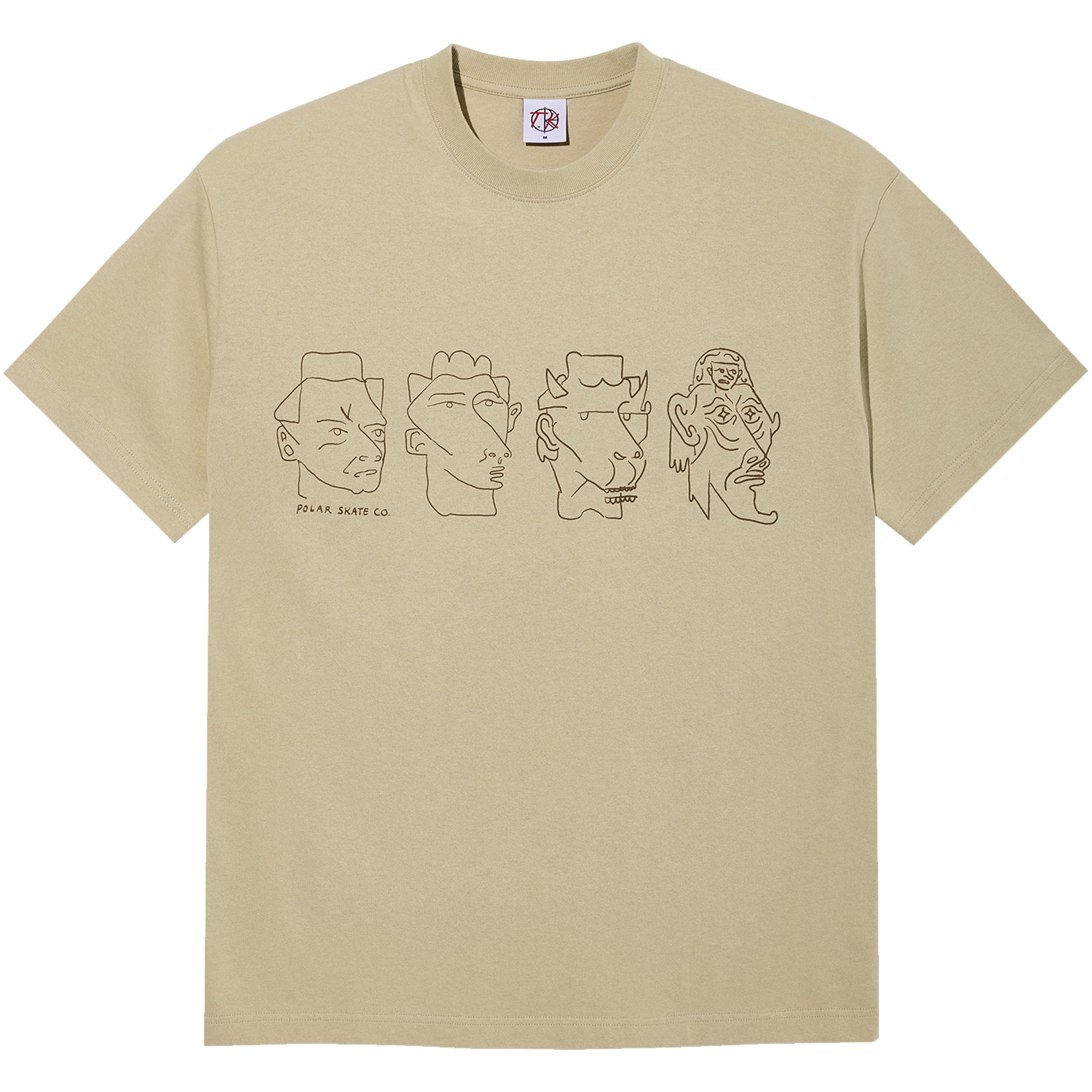 Polar Skate Co 8 Heads Contrast Tee Sand/Brown