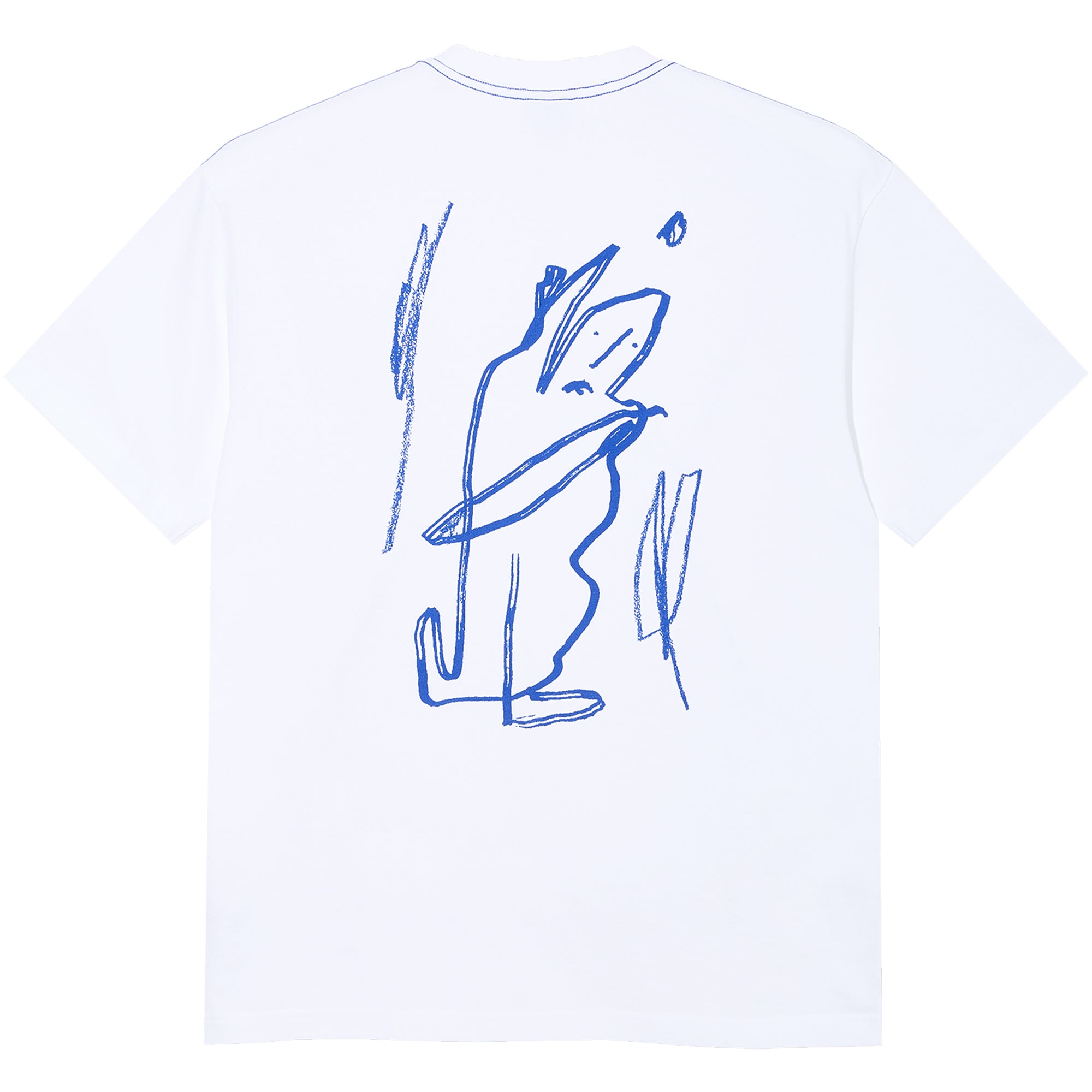 Polar Skate Co Doodle Contrast Tee White/Ultramarine