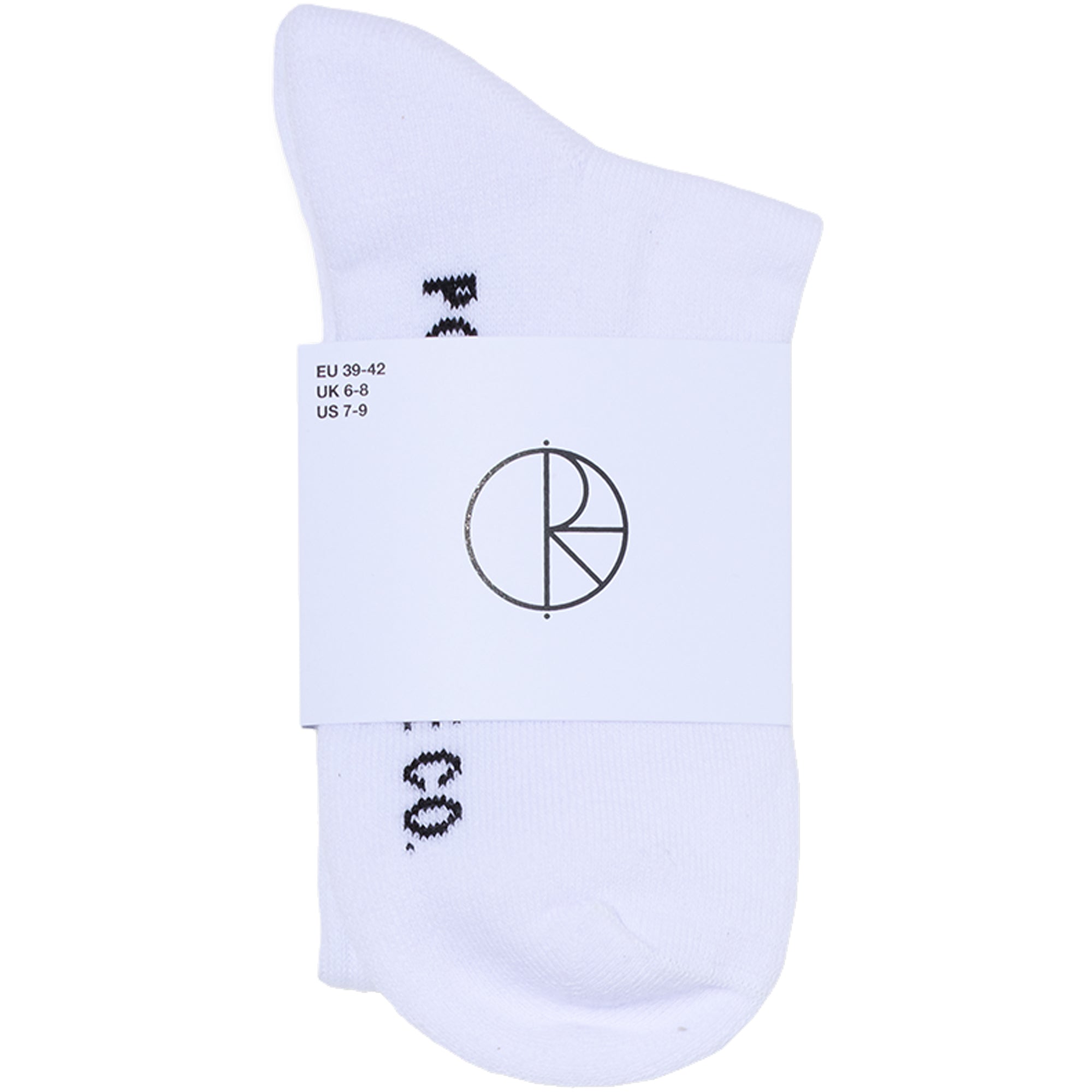 Polar Skate Co Long Rib Socks Easy Now White