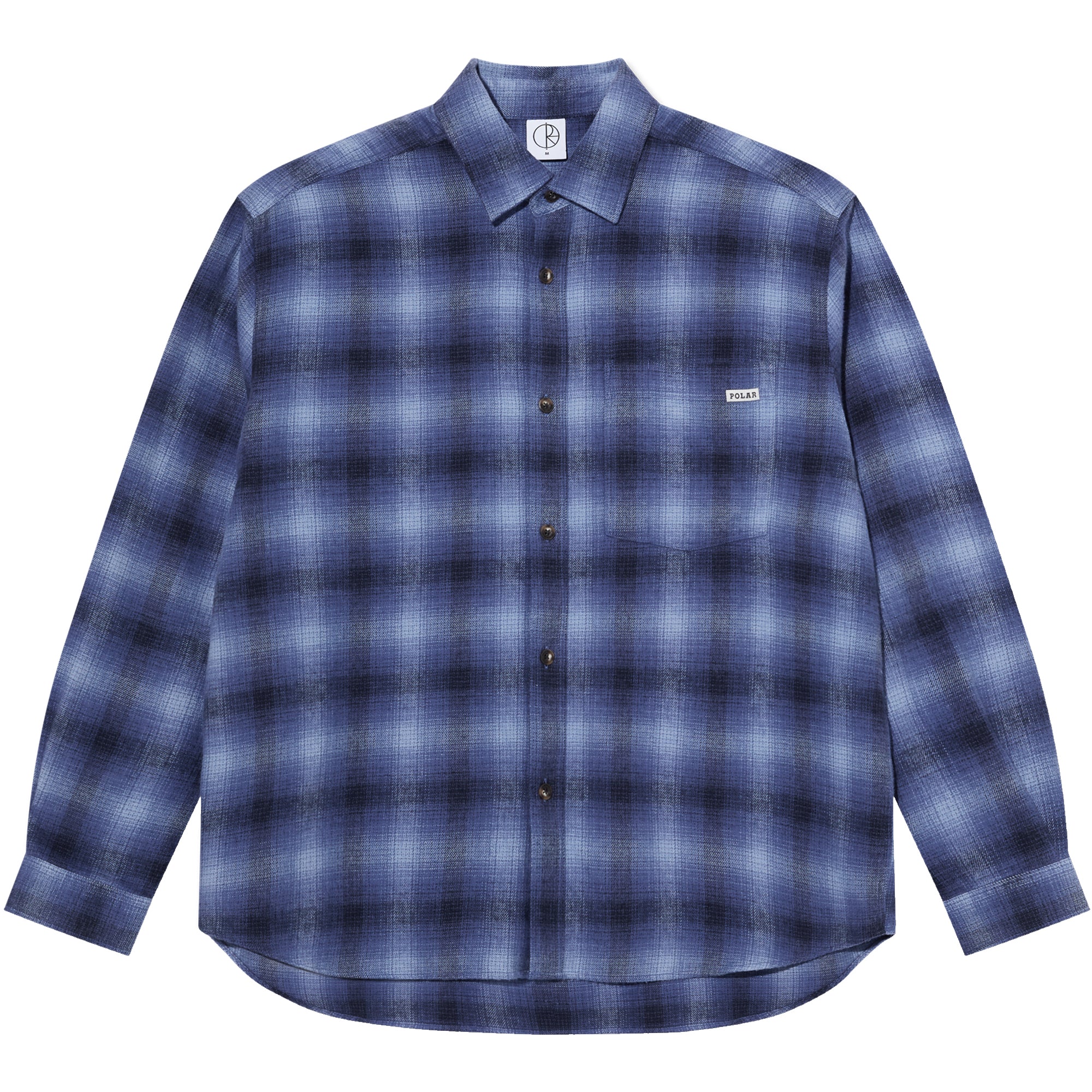 Polar Skate Co Mitchell LS Shirt Shadow Check Blue | NOTE shop