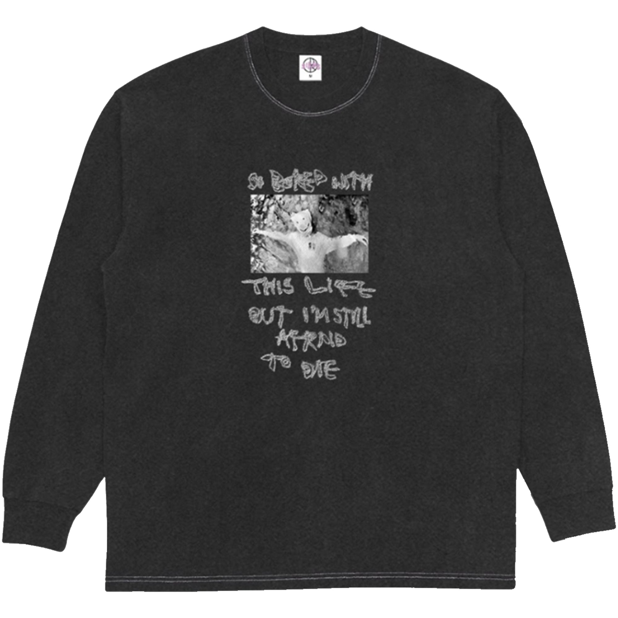 Polar Skate Co So Bored Long Sleeve Tee Silver Black