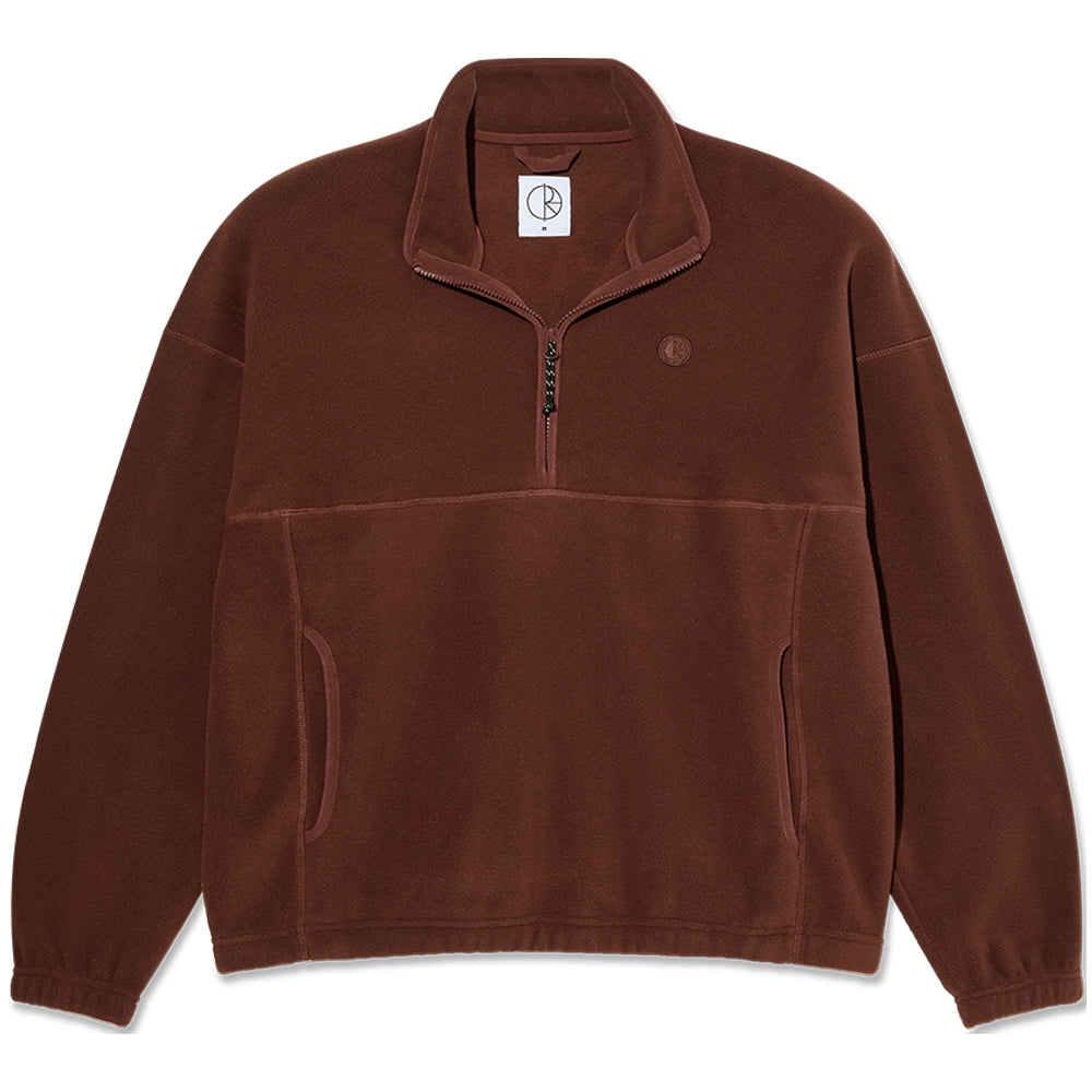 Polar Skate Co Ivan Half Zip Sweater Wine