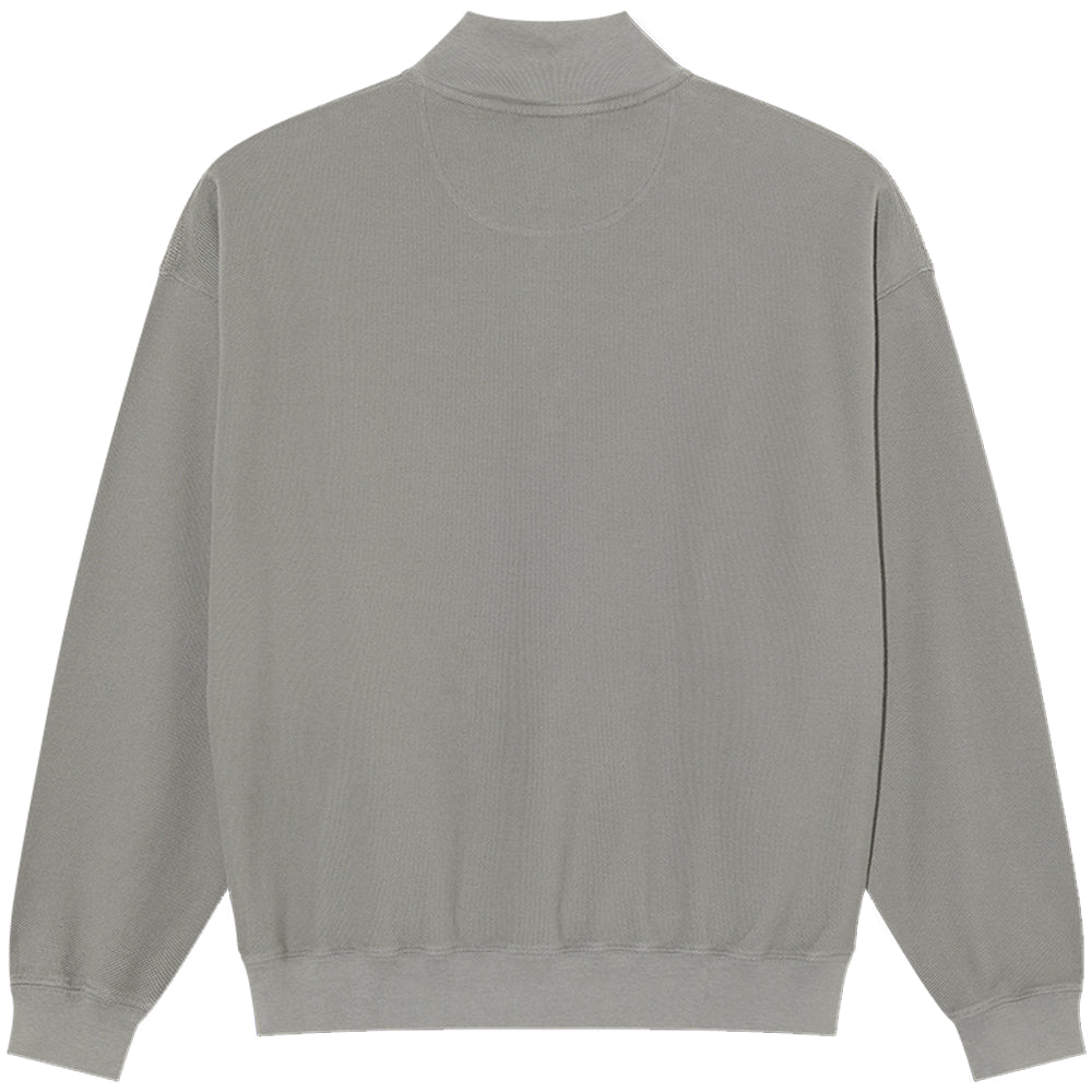 Polar Skate Co Half Zip LS Shirt Pique Grey