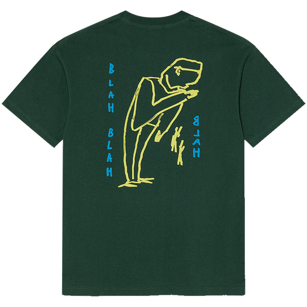Polar Skate Co Blah Blah Blah Tee Deep Dark Green
