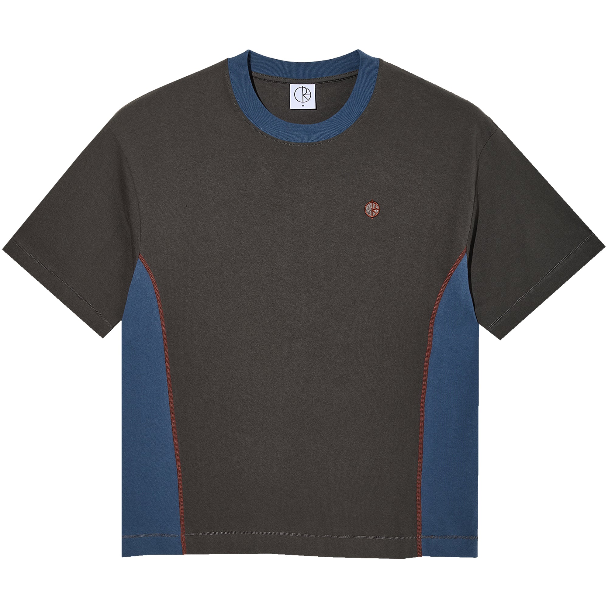 Polar Skate Co Surf Panel Tee Dirty Black/Grey Blue