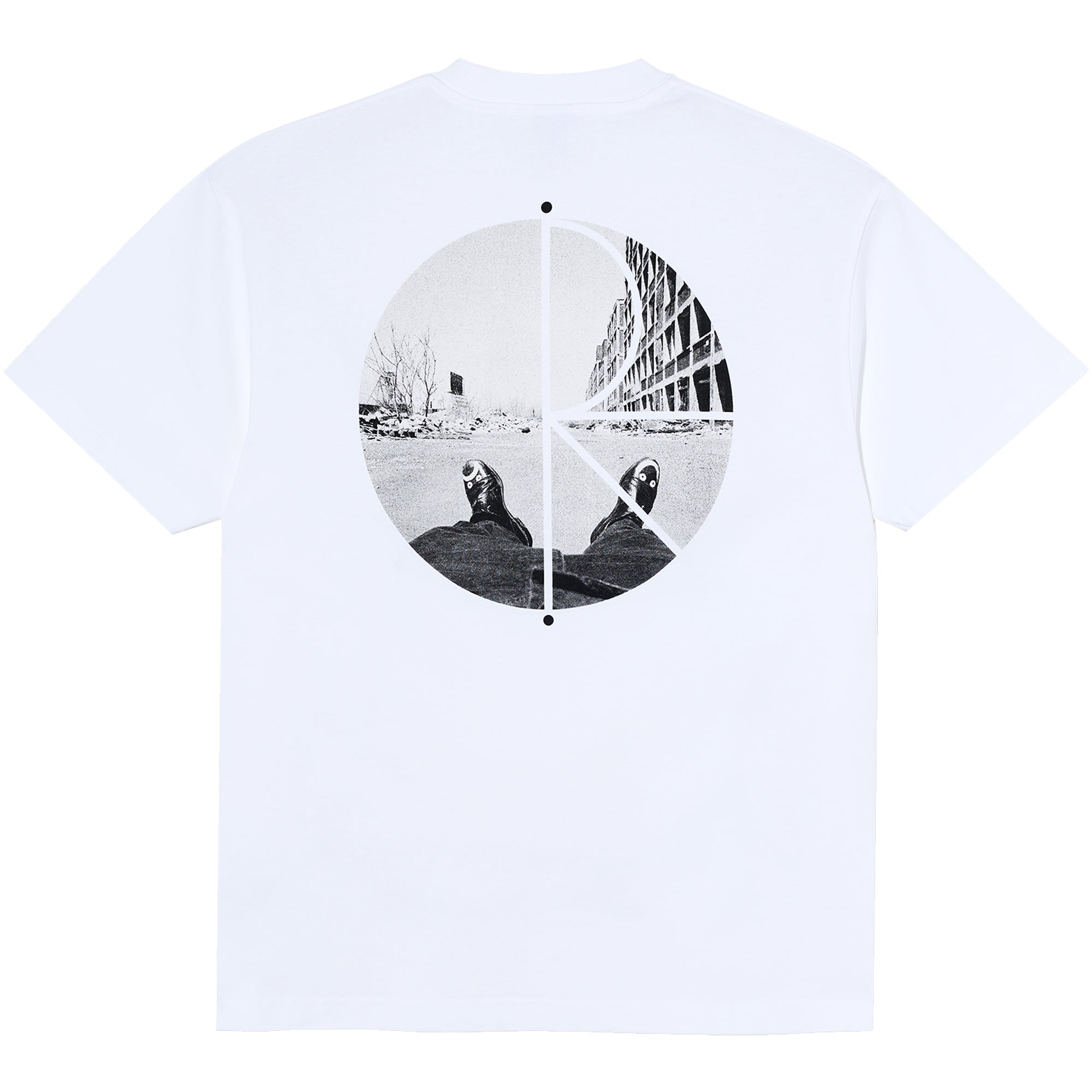 Polar Skate Co Happy Sad Fill Logo Tee White