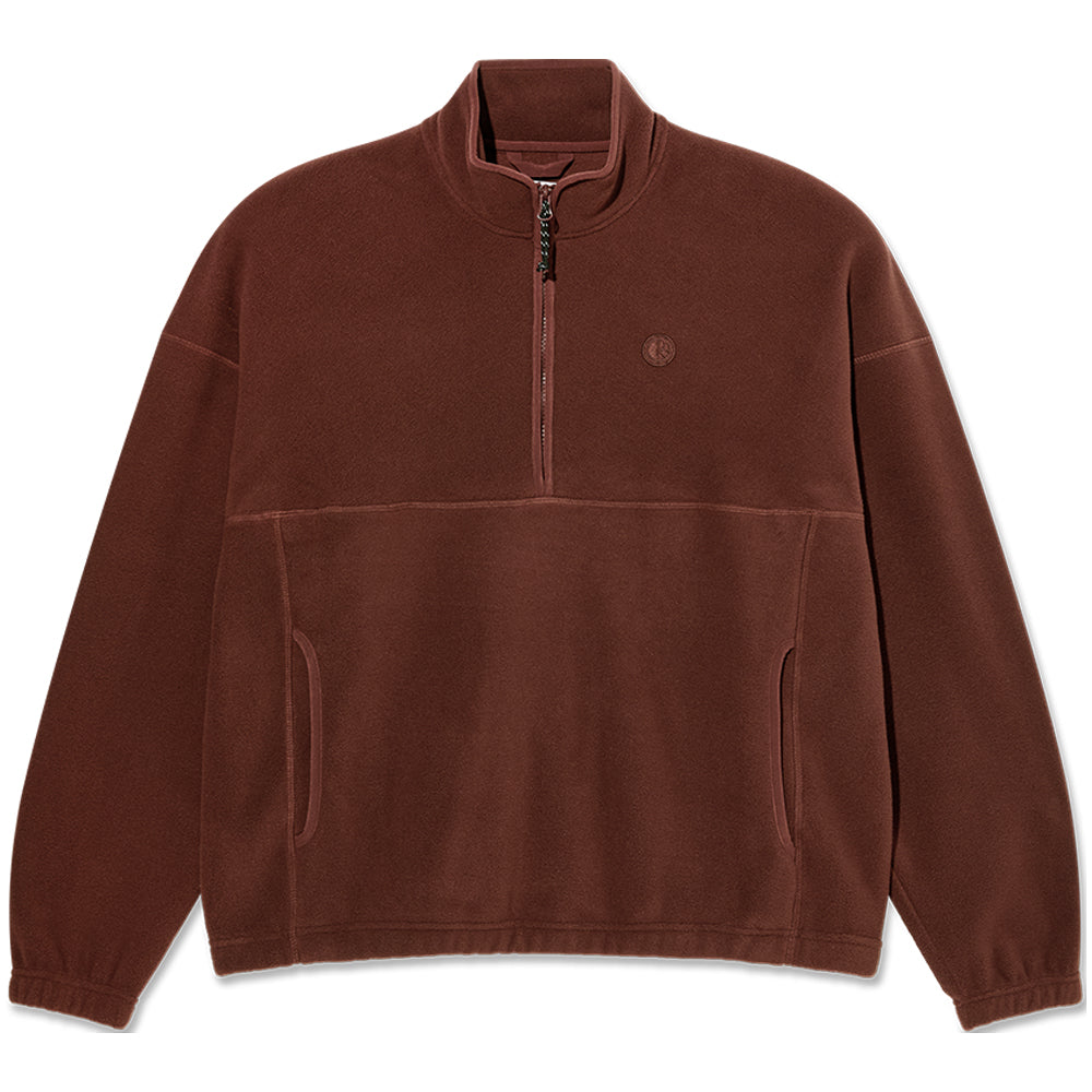 Polar Skate Co Ivan Half Zip Sweater Wine