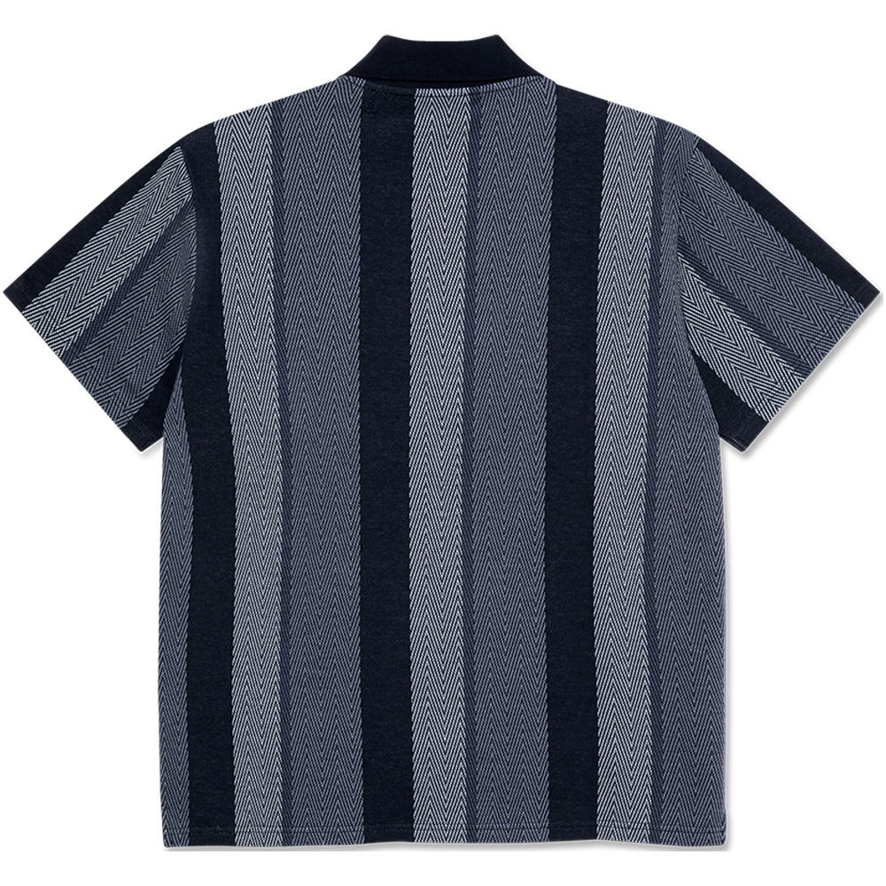 Polar Skate Co Jacques Polo Shirt Herringbone Blue