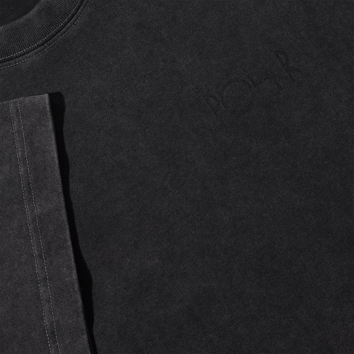 Polar Skate Co Stroke Logo Contrast Tee Silver Black/Black
