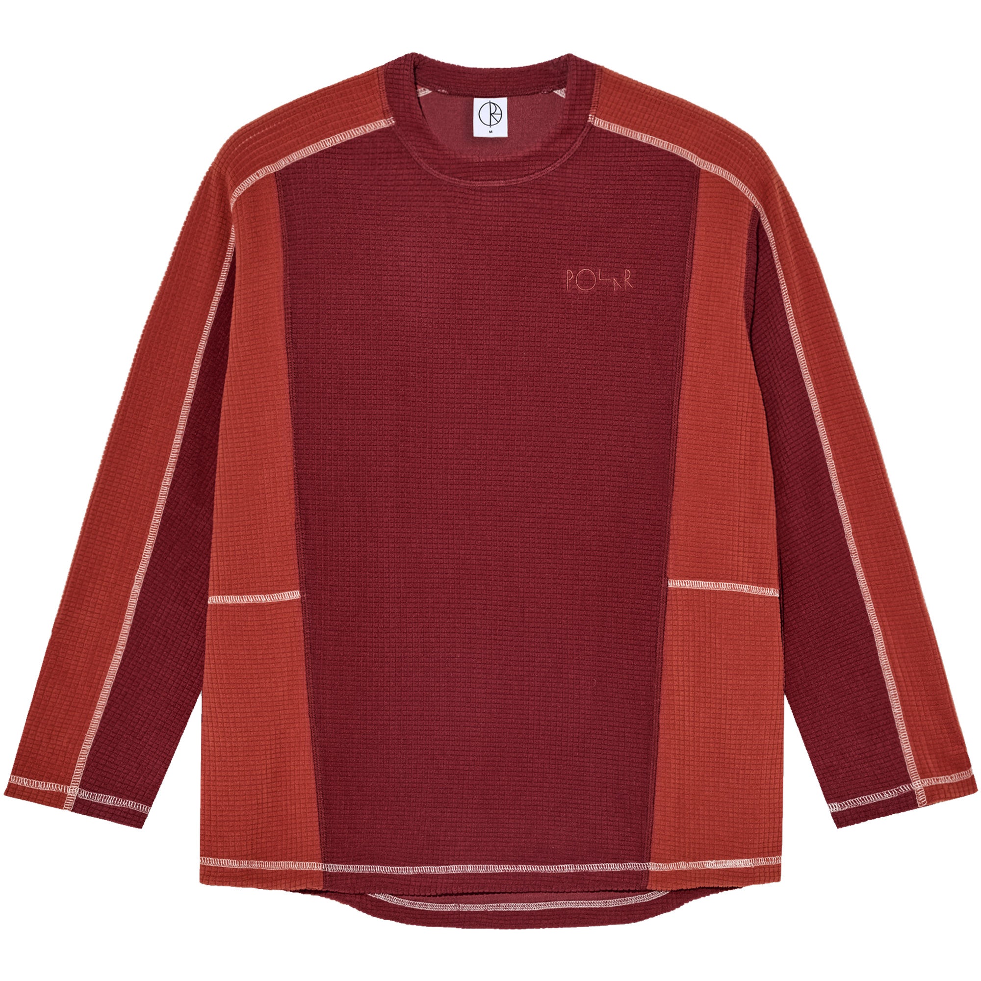 Polar Skate Co Grid Fleece Sweater Red/Orange