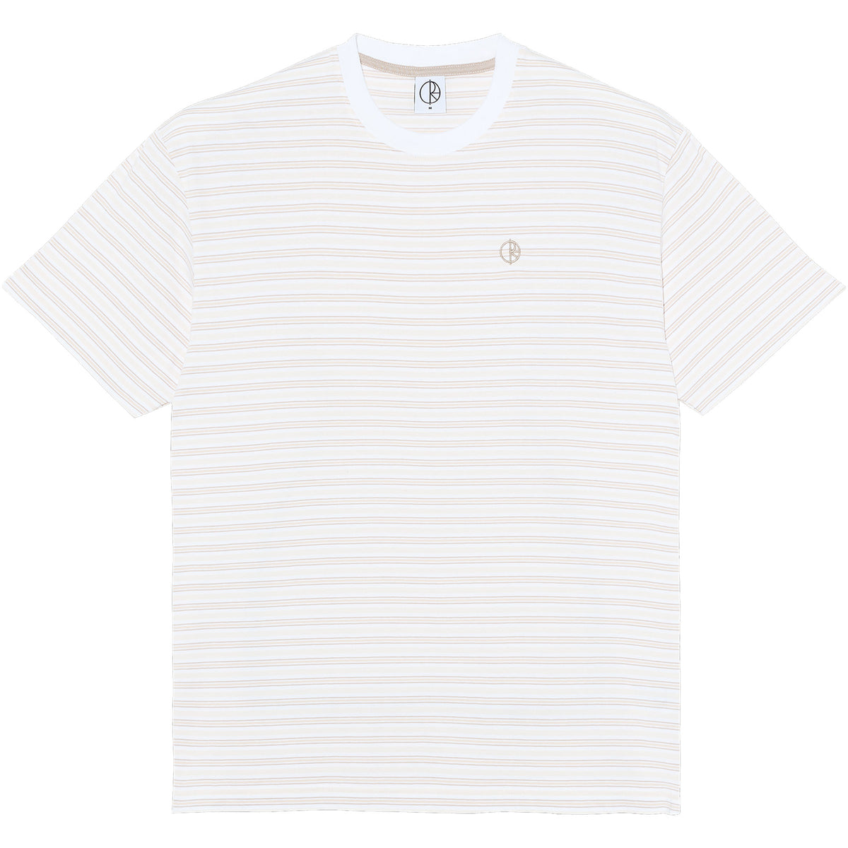 Polar Skate Co Stripe Tee White/Taupe