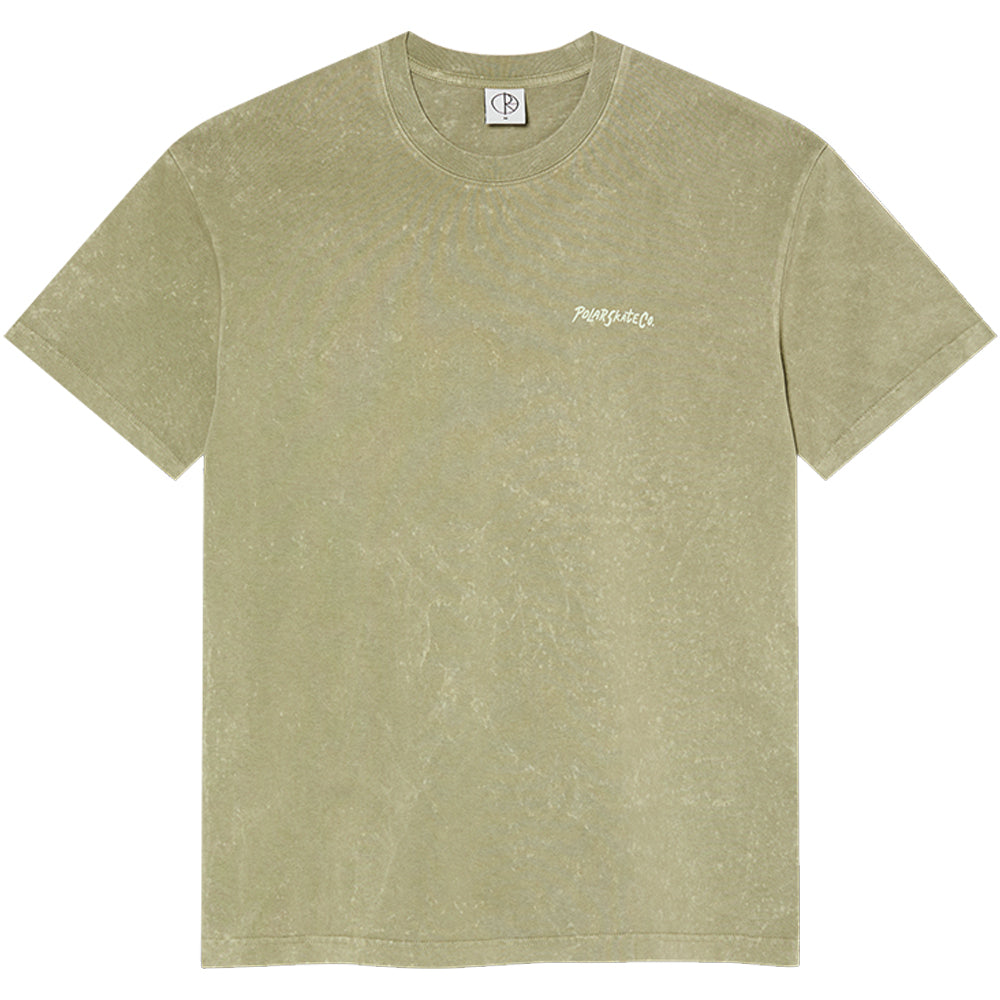 Polar Skate Co Surf Logo Acid Tee Light Green
