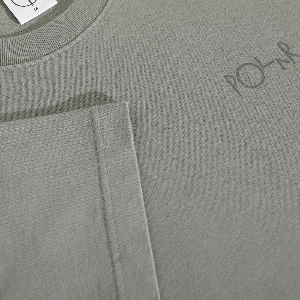 Polar Skate Co Stroke Logo Contrast Tee Grey