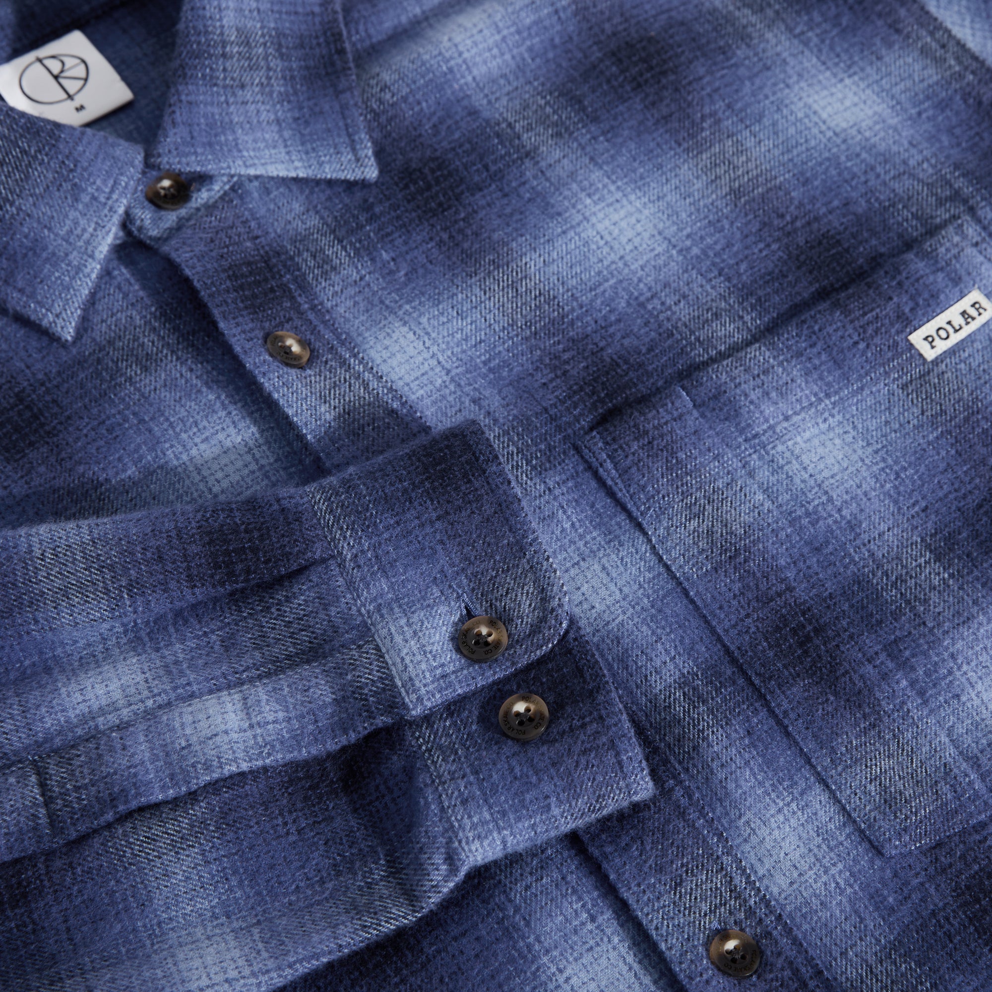 Polar Skate Co Mitchell LS Shirt Shadow Check Blue