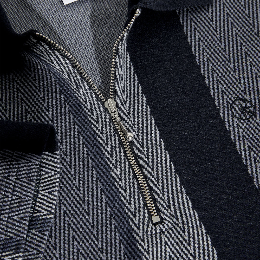 Polar Skate Co Jacques Polo Shirt Herringbone Blue