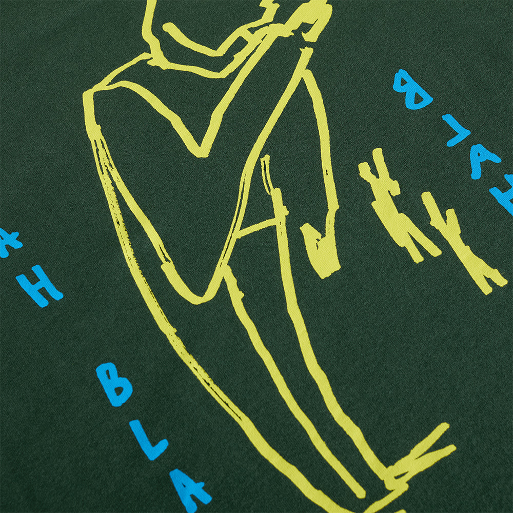 Polar Skate Co Blah Blah Blah Tee Deep Dark Green