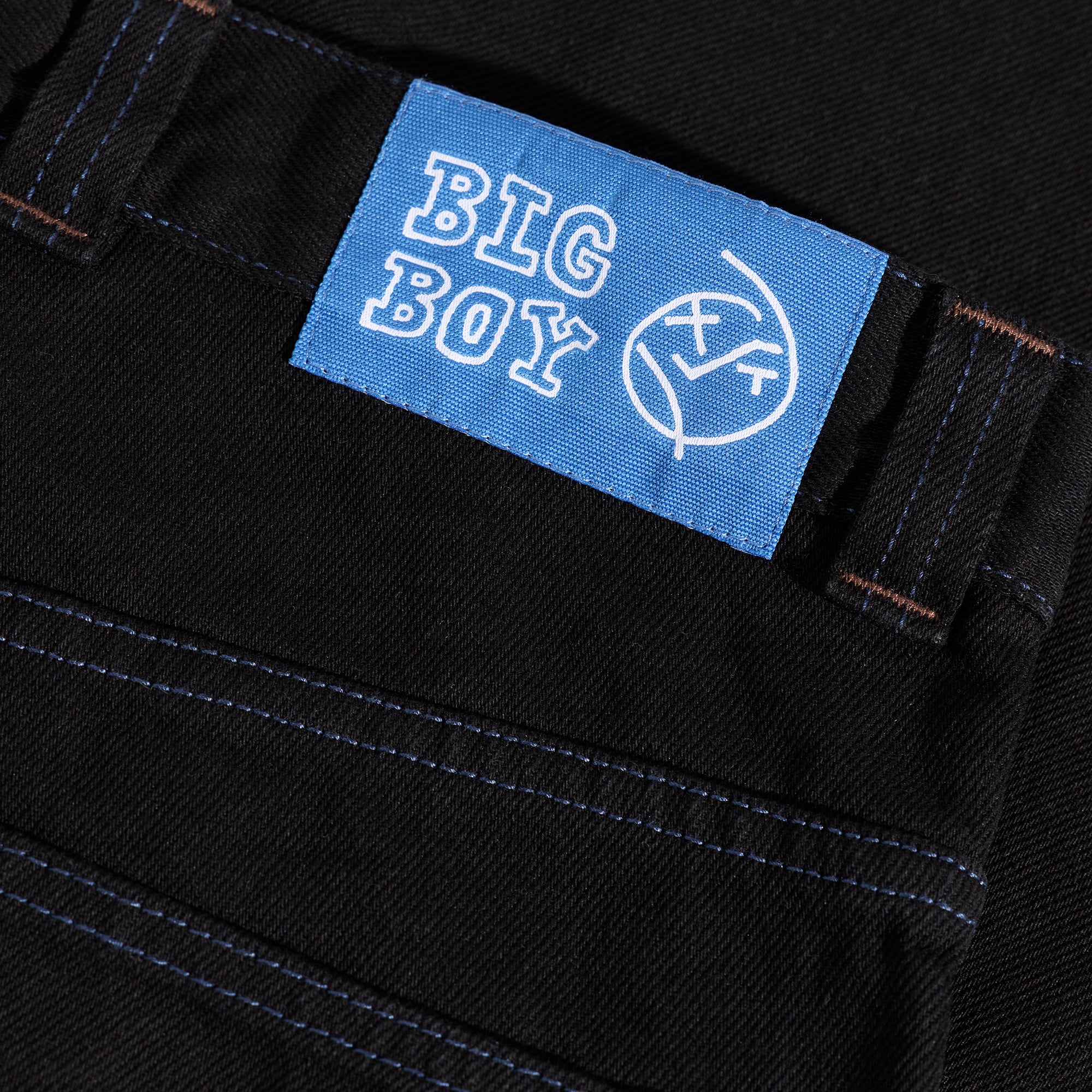 Polar Skate Co Big Boy Pants Black/Blue Stitching