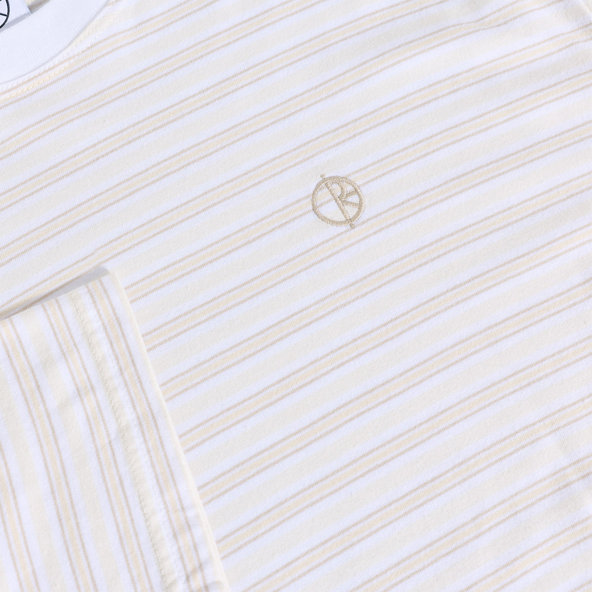 Polar Skate Co Stripe Tee White/Taupe