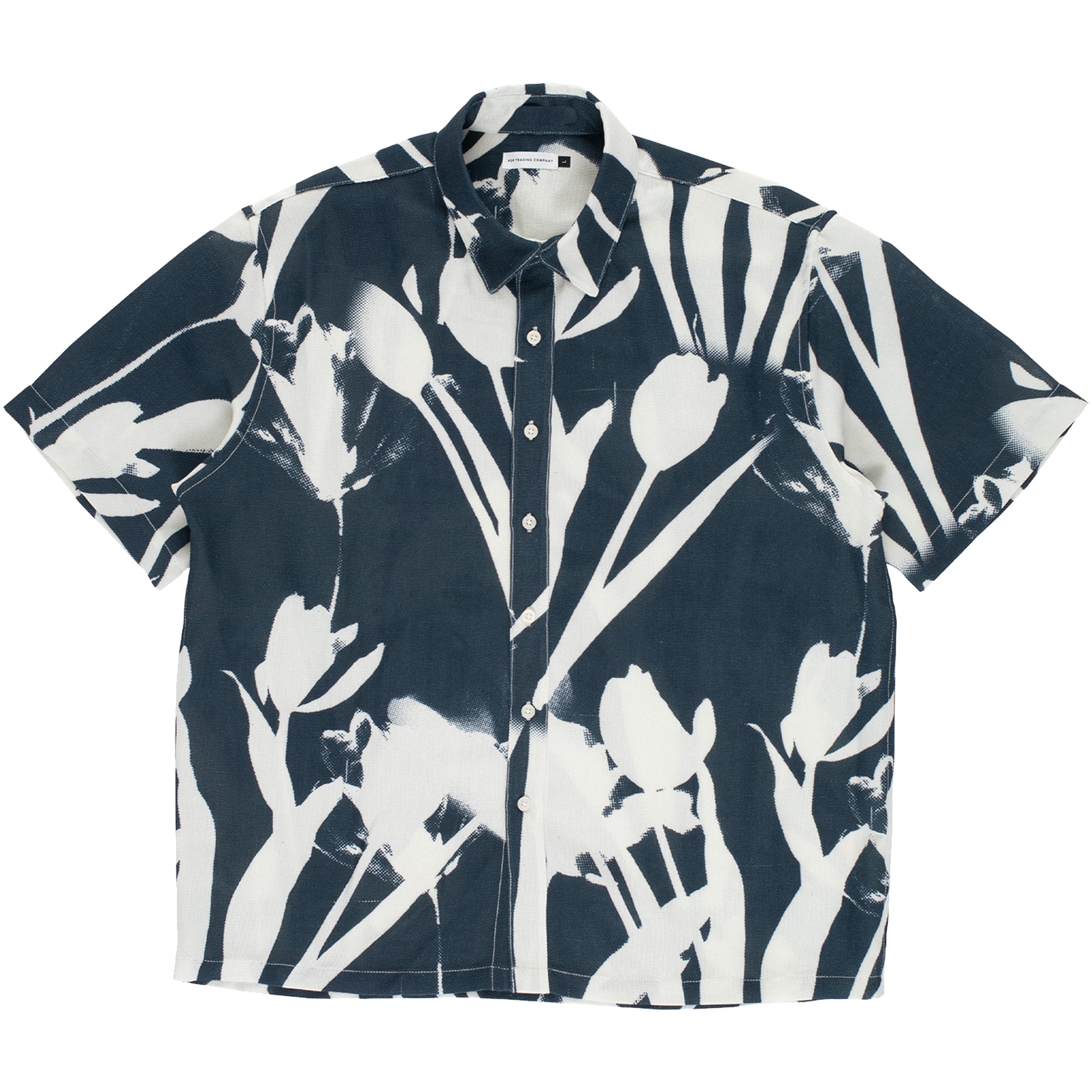 Pop Trading Company Tulip Shortsleeve Shirt Navy