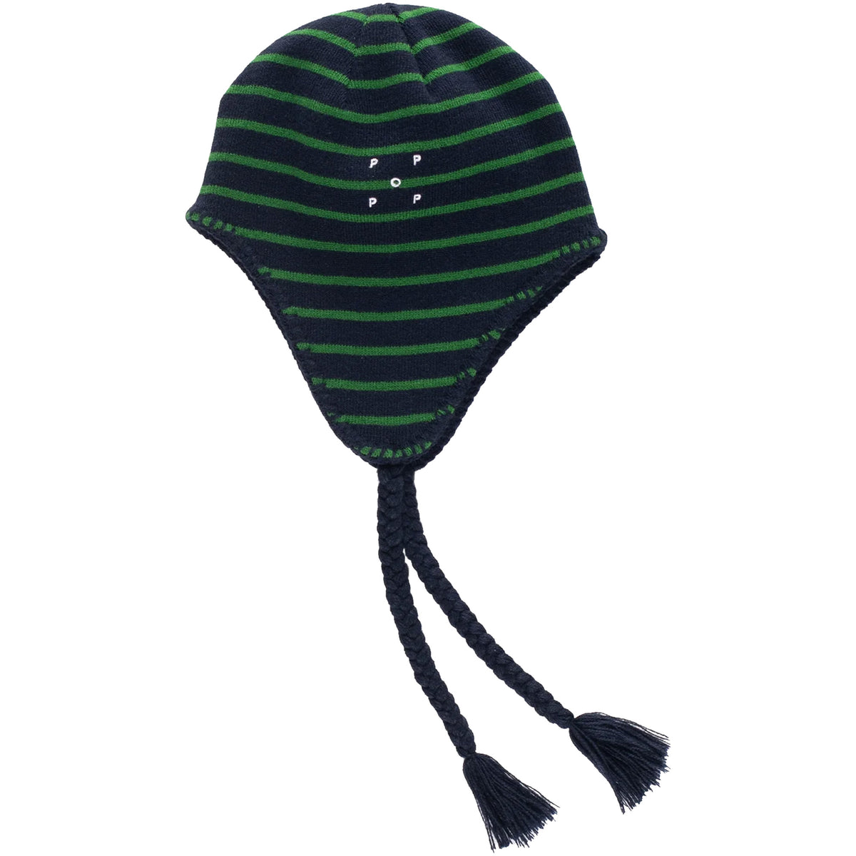 Pop Trading Company Reversible Earflap Beanie Navy/Juniper