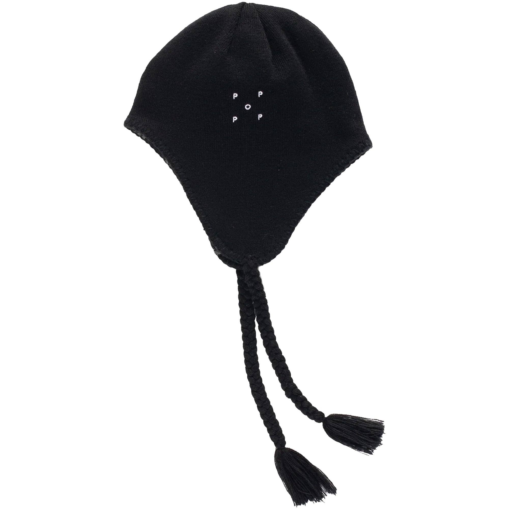 Pop Trading Company Reversible Earflap Beanie Black/Charcoal