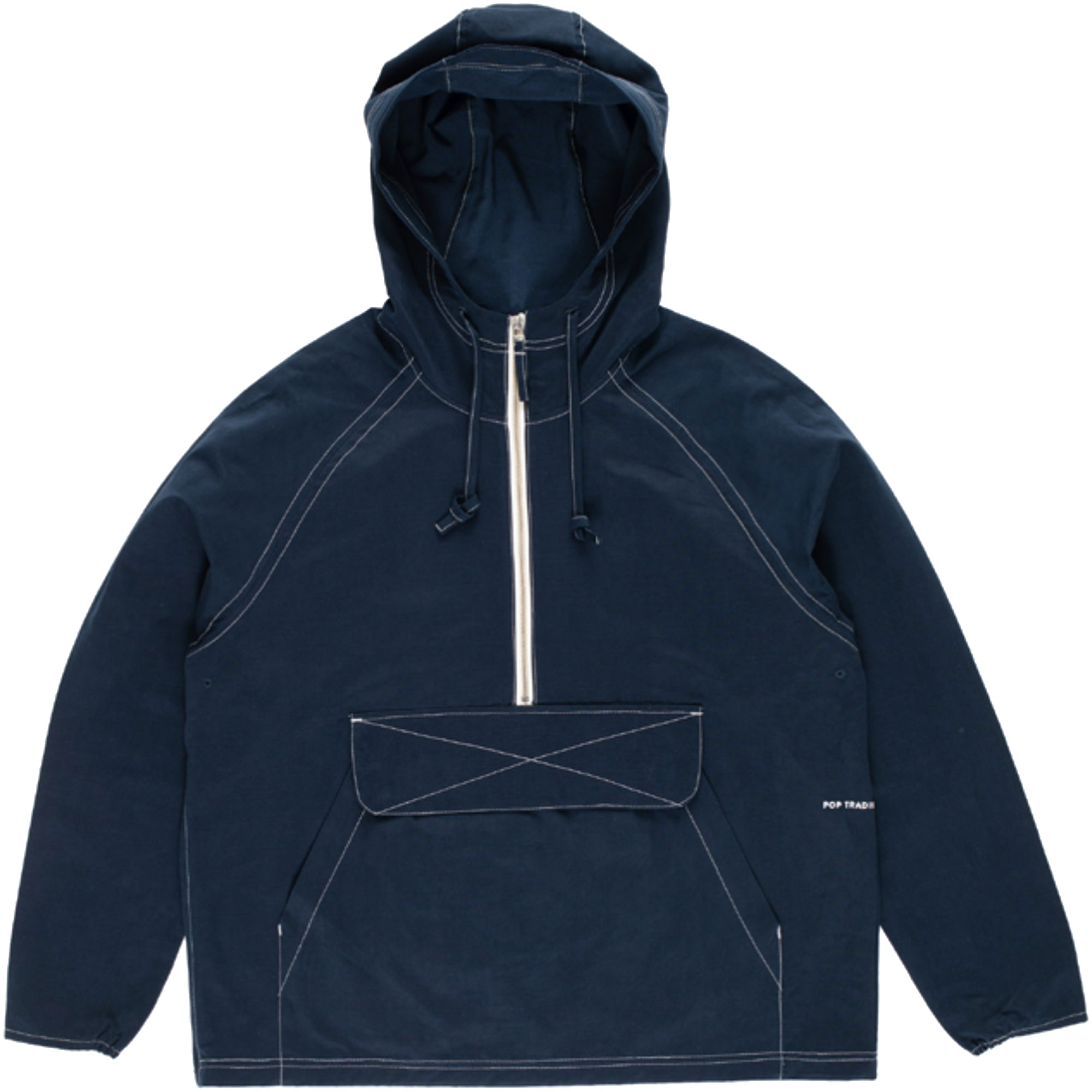 Pop Trading Company DRS Hooded Halfzip Jacket Navy