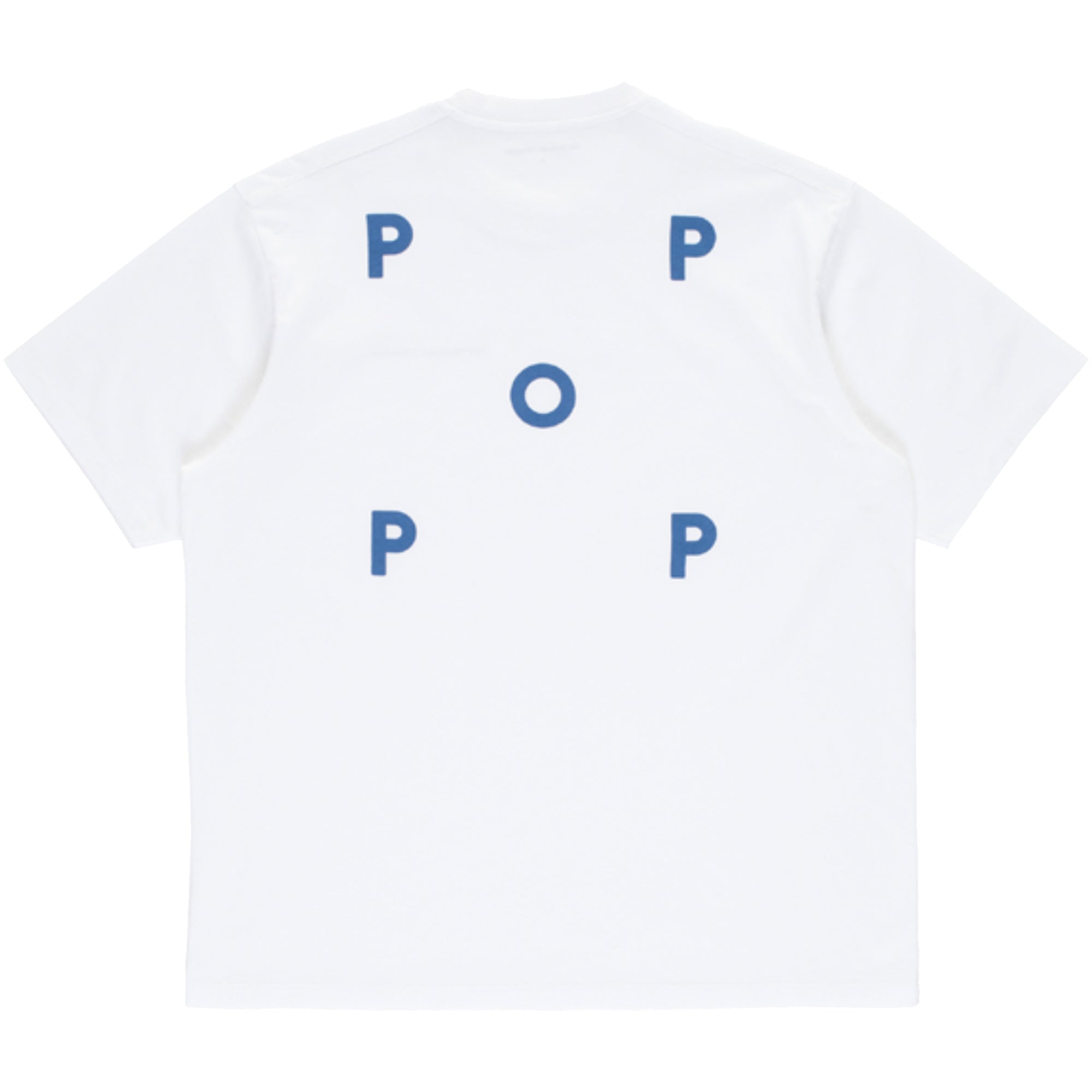 Pop Trading Company Logo T Shirt White/Dutch Blue