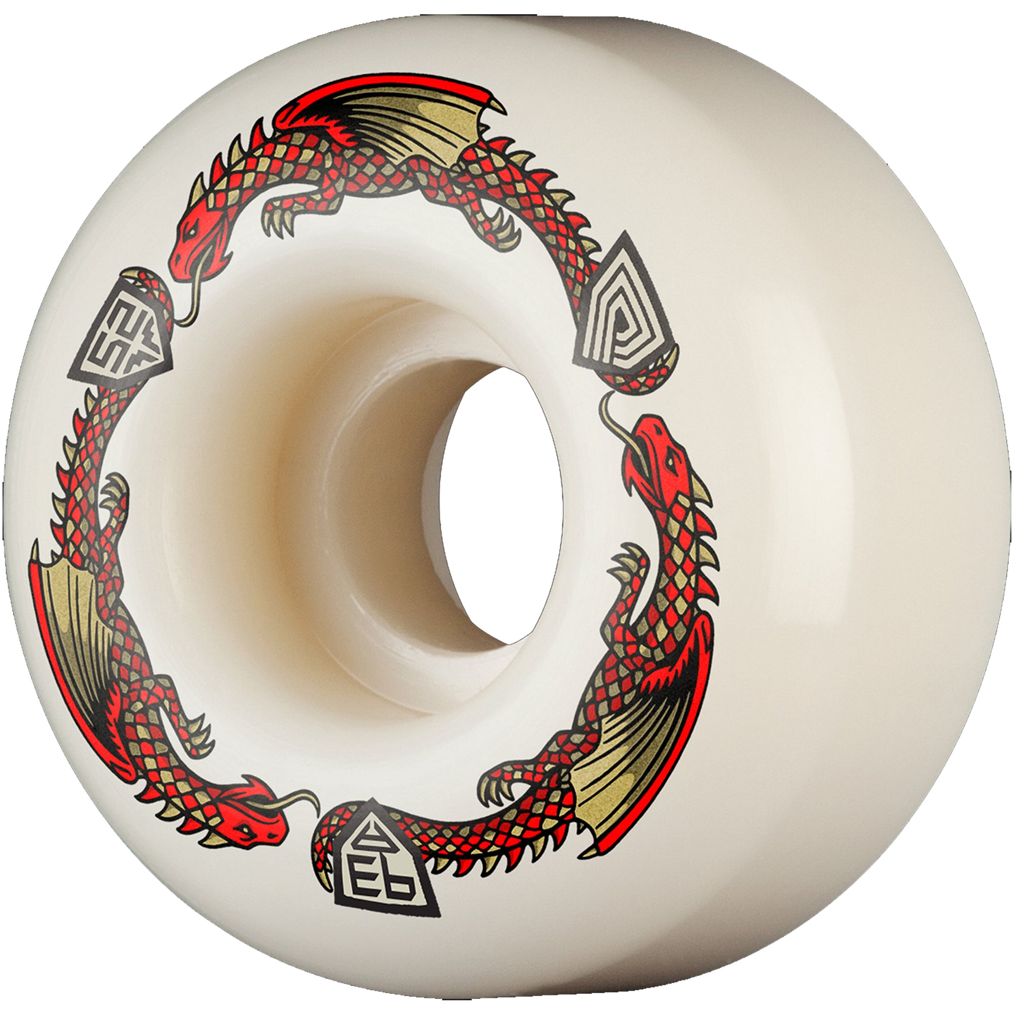 Powell Peralta Dragon Formula 93A V1 Off White/Red Skateboard Wheels 52mm x 31mm