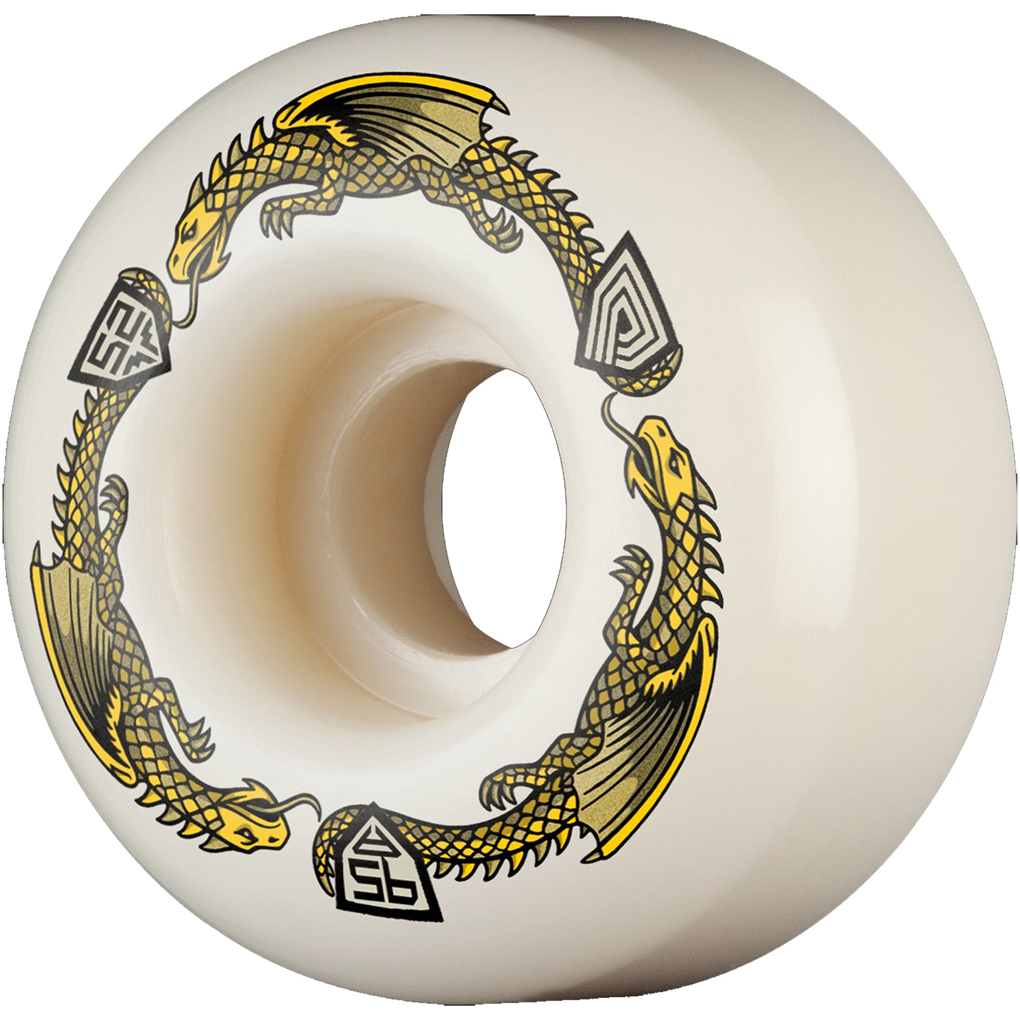 Powell Peralta Dragon Formula 95A V1 Yellow Skateboard Wheels 52mm x 31mm